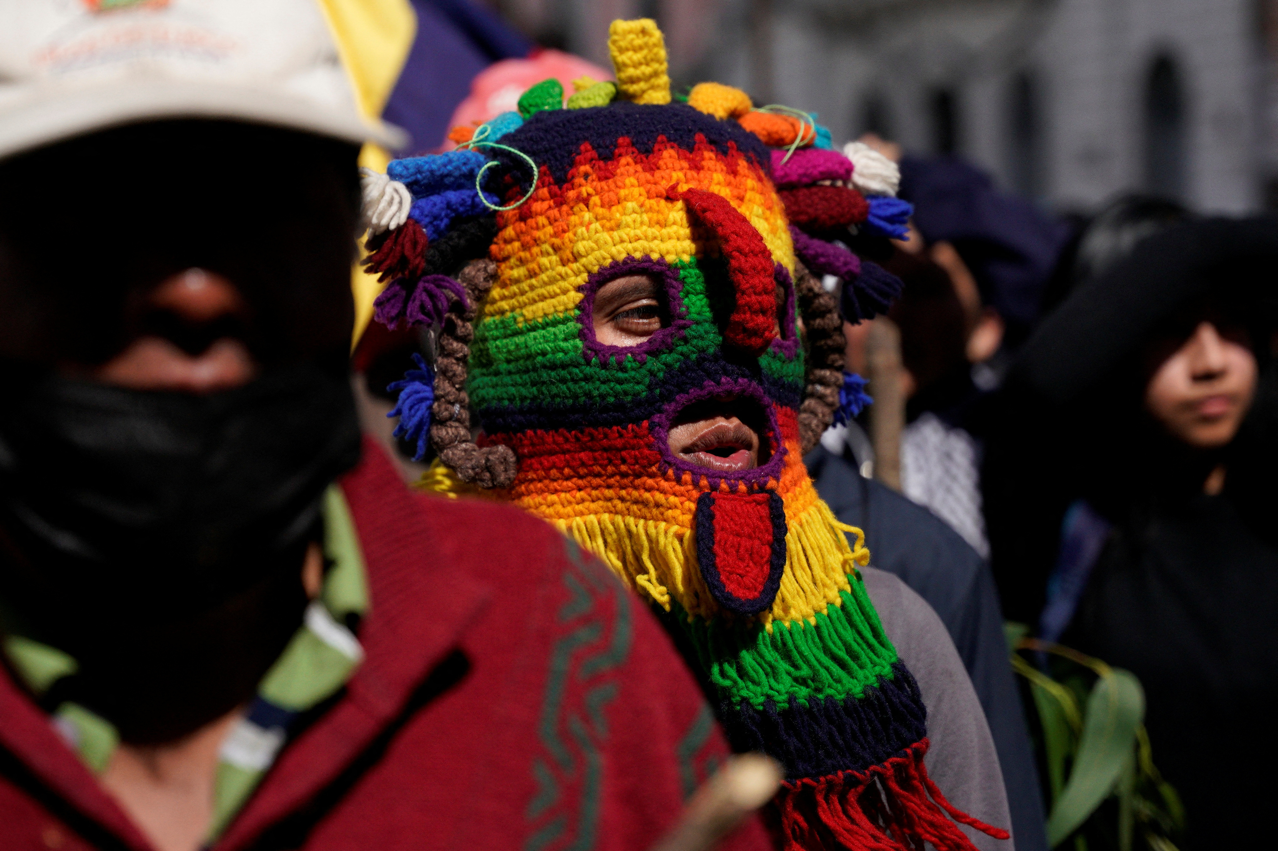 Indigenous protesters march in Quito after night of Ecuador protest violence