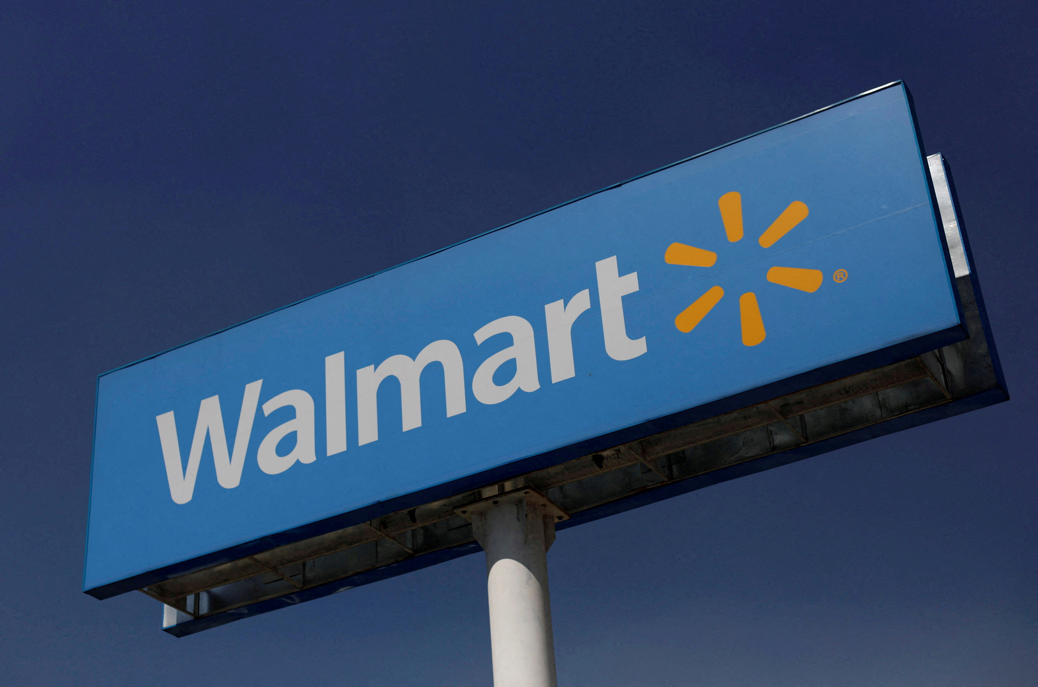A Walmart sign is pictured at one of their stores in Mexico City
