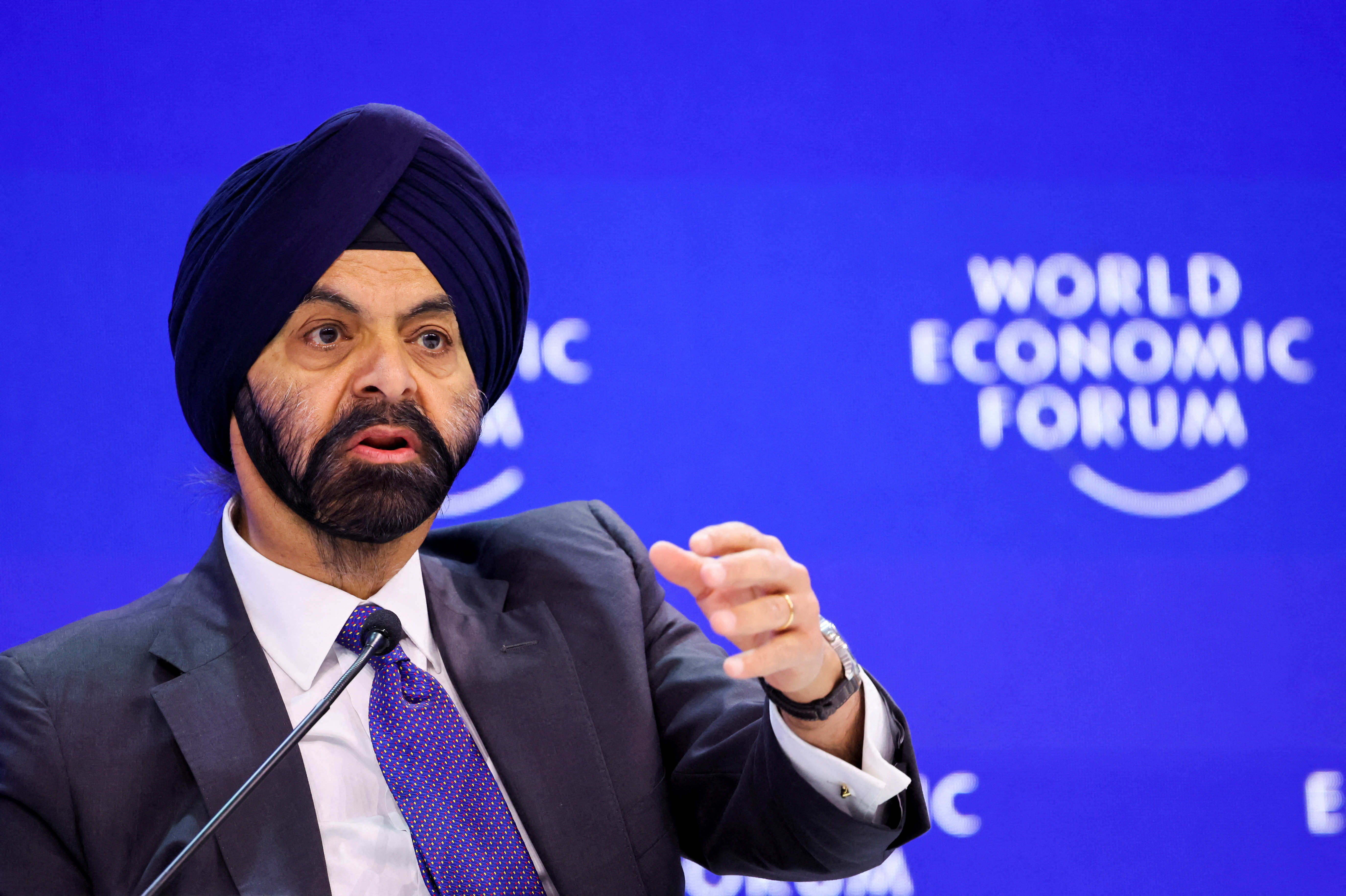 World Bank Group President Ajay Banga attends World Economic Forum in Davos, Switzerland