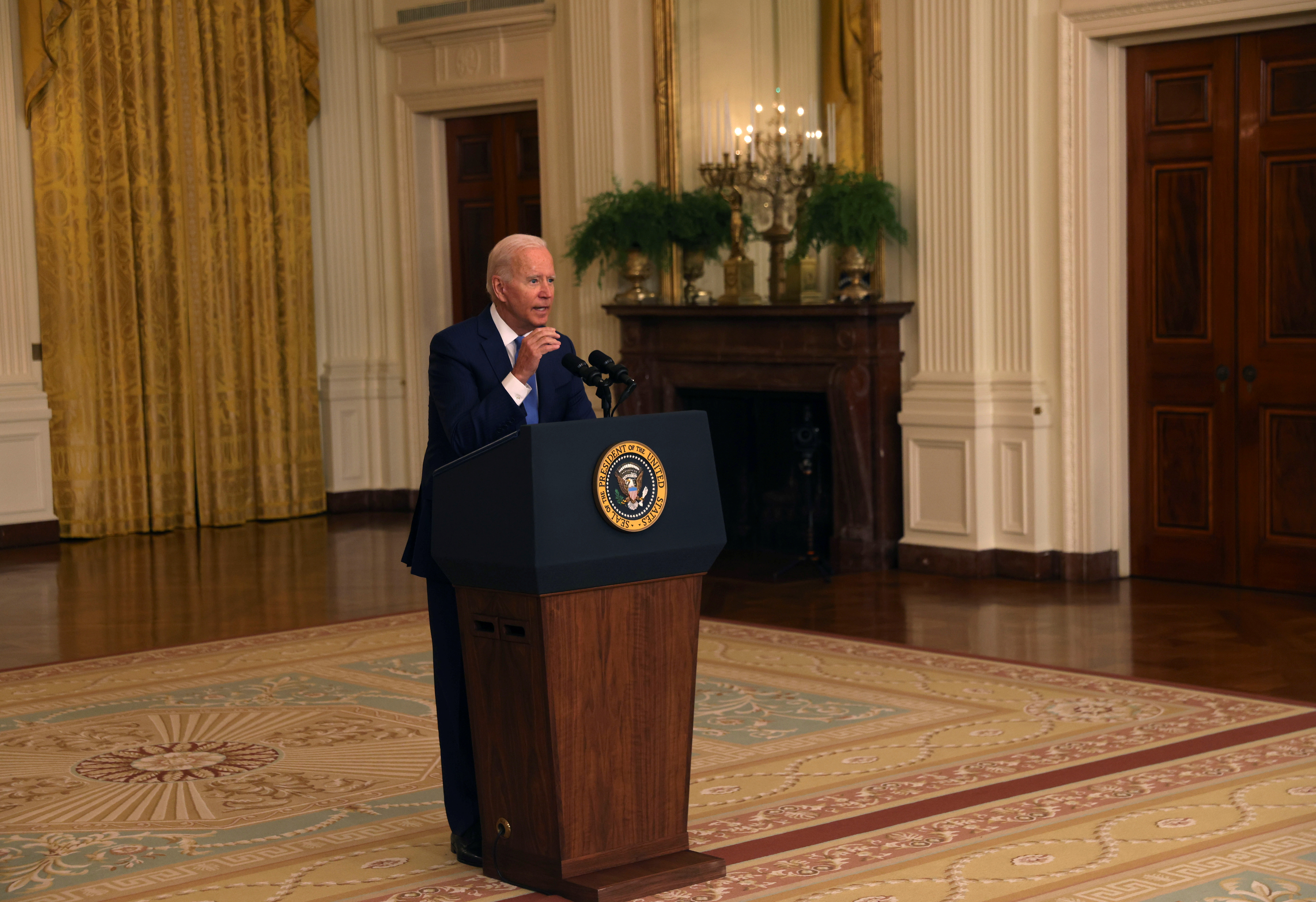 U.S. President Biden delivers remarks on the economy in the White House