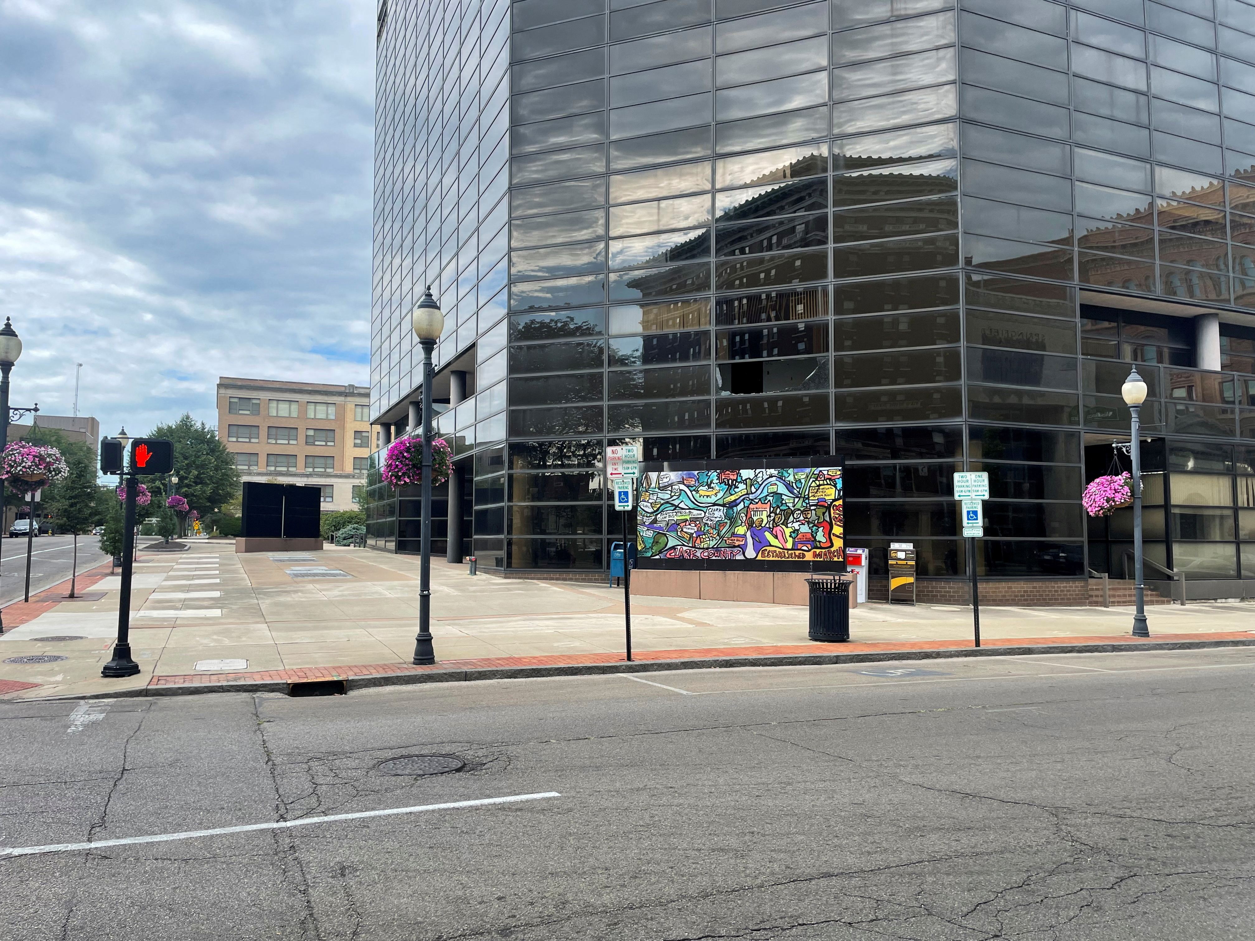 A view shows vacant office buildings in downtown Springfield