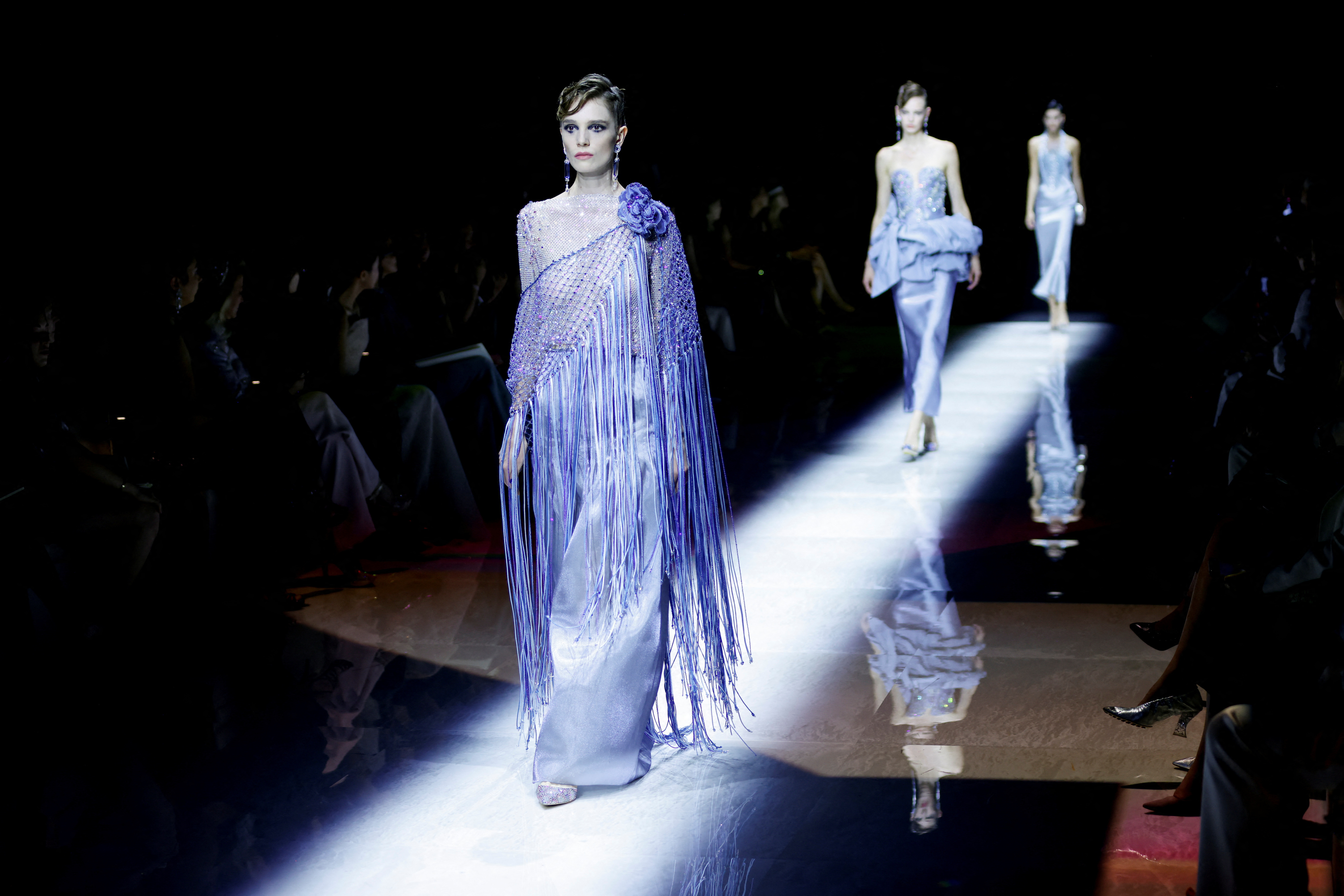 Armani dazzles Paris with a sparkling couture show | Reuters