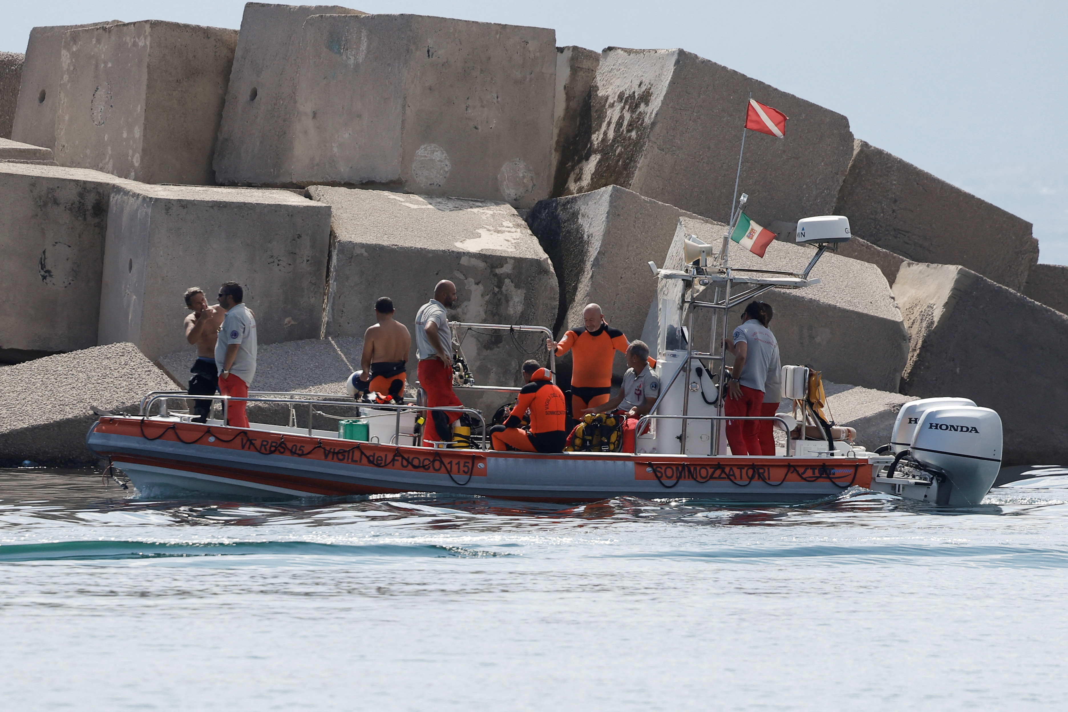 Rescue operations continue after a luxury yacht sank off Sicily