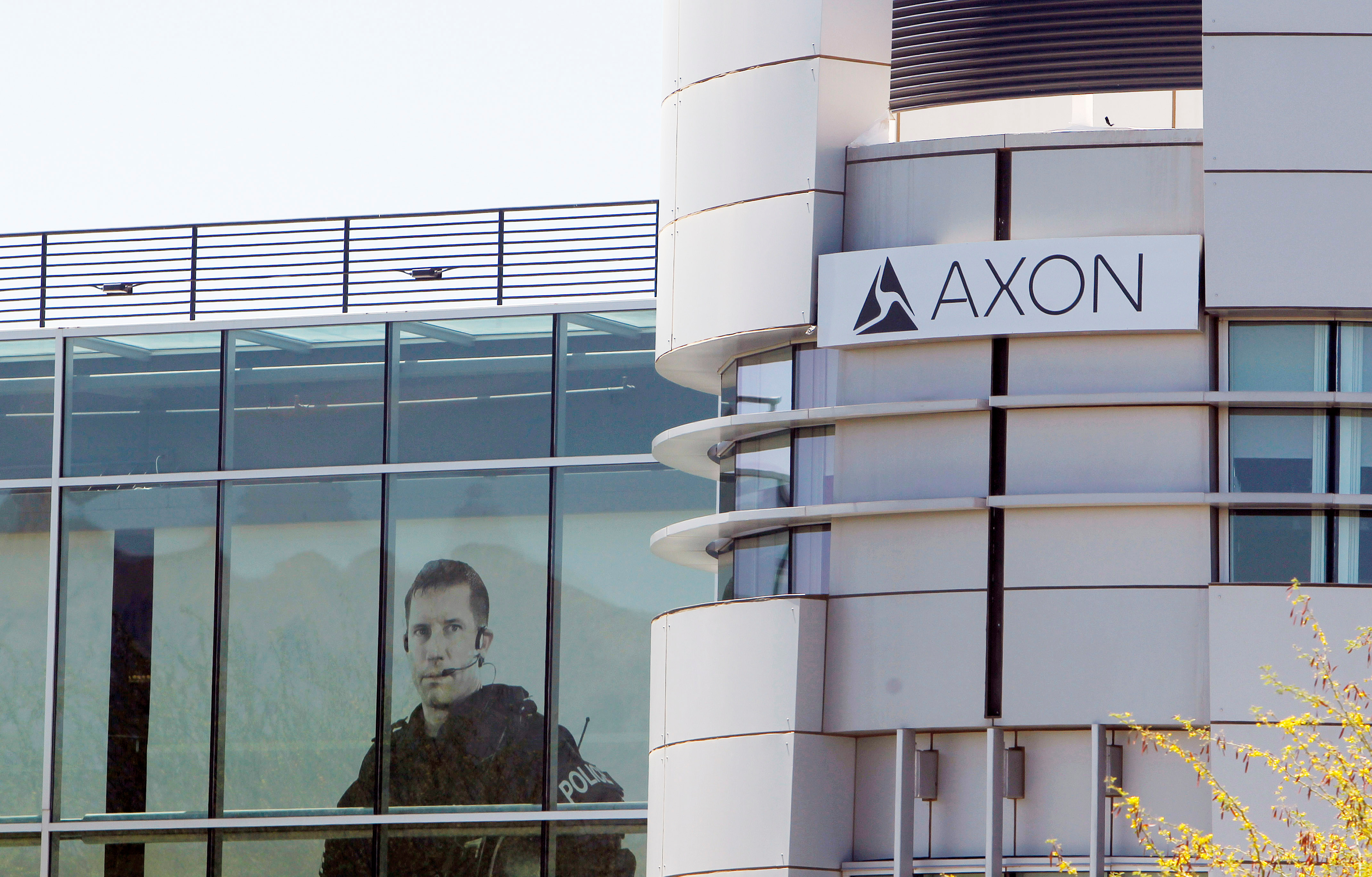 The headquarters for Axon Enterprise Inc, formerly Taser International, is seen in Scottsdale