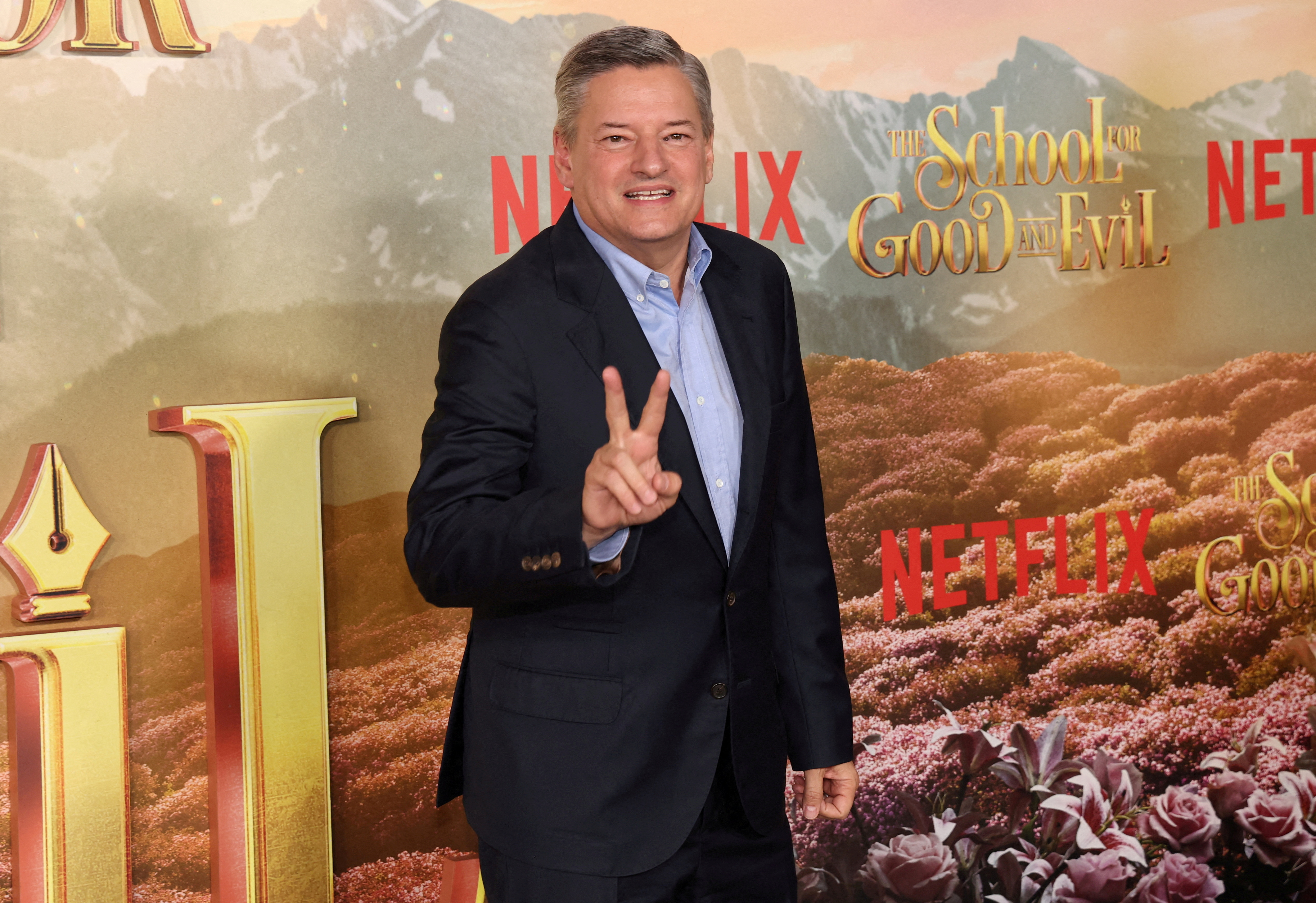 Ted Sarandos, Chief Content Officer and Co-Chief Executive Officer of Netflix, attends a film premiere in Los Angeles, California