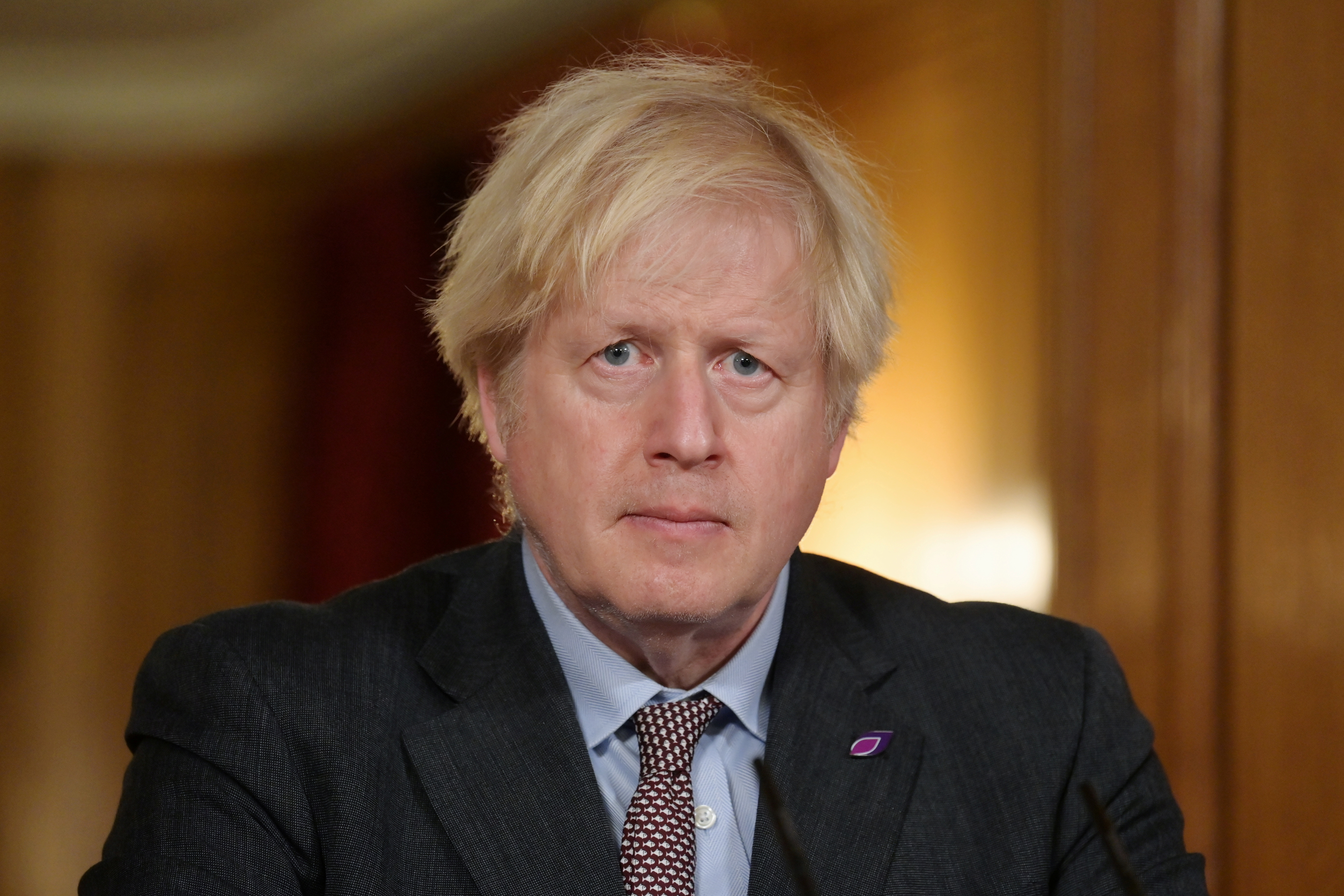 Britain's PM Johnson holds virtual coronavirus briefing in London