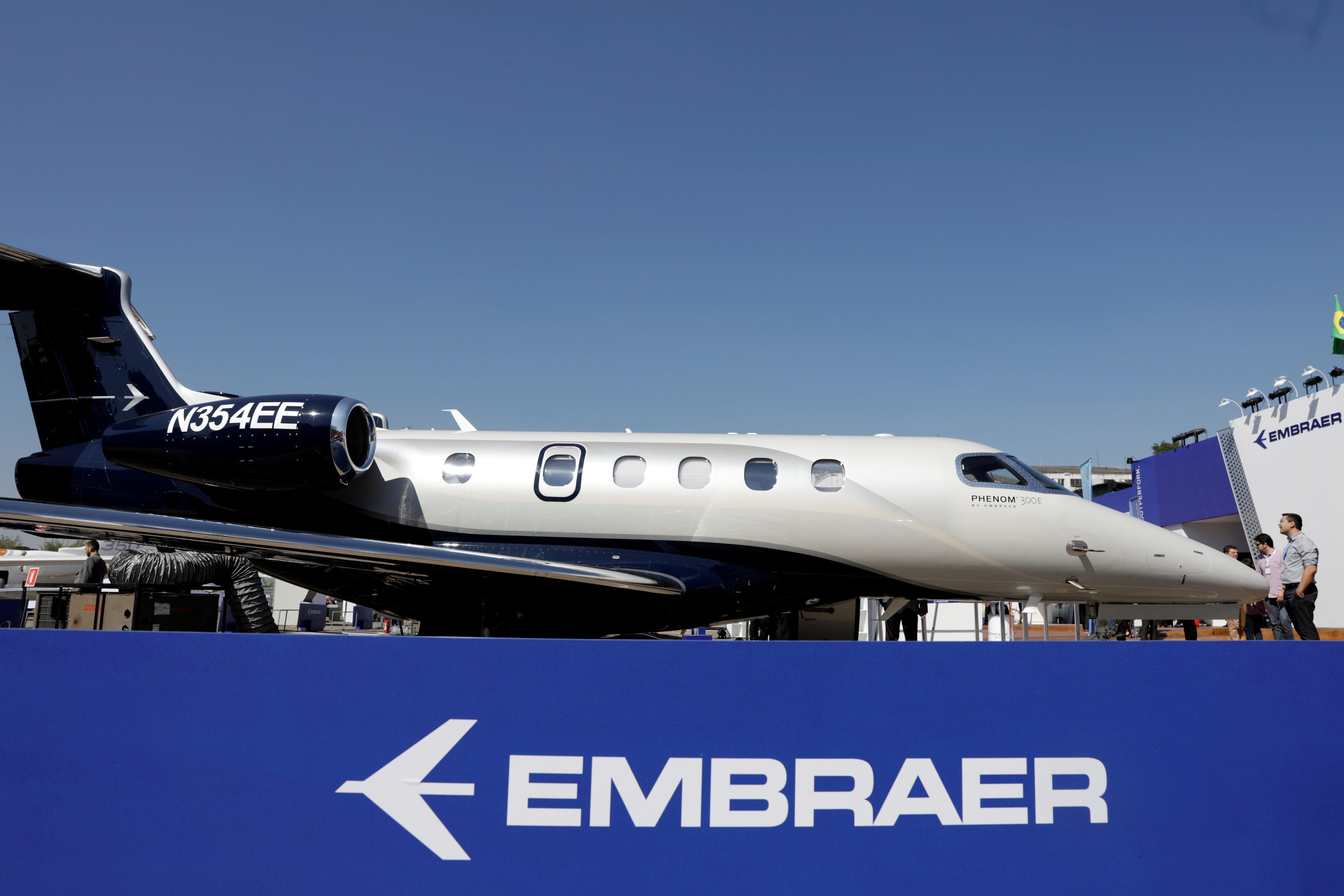 Embraer Phenom 300E aircraft at LABACE in Sao Paulo