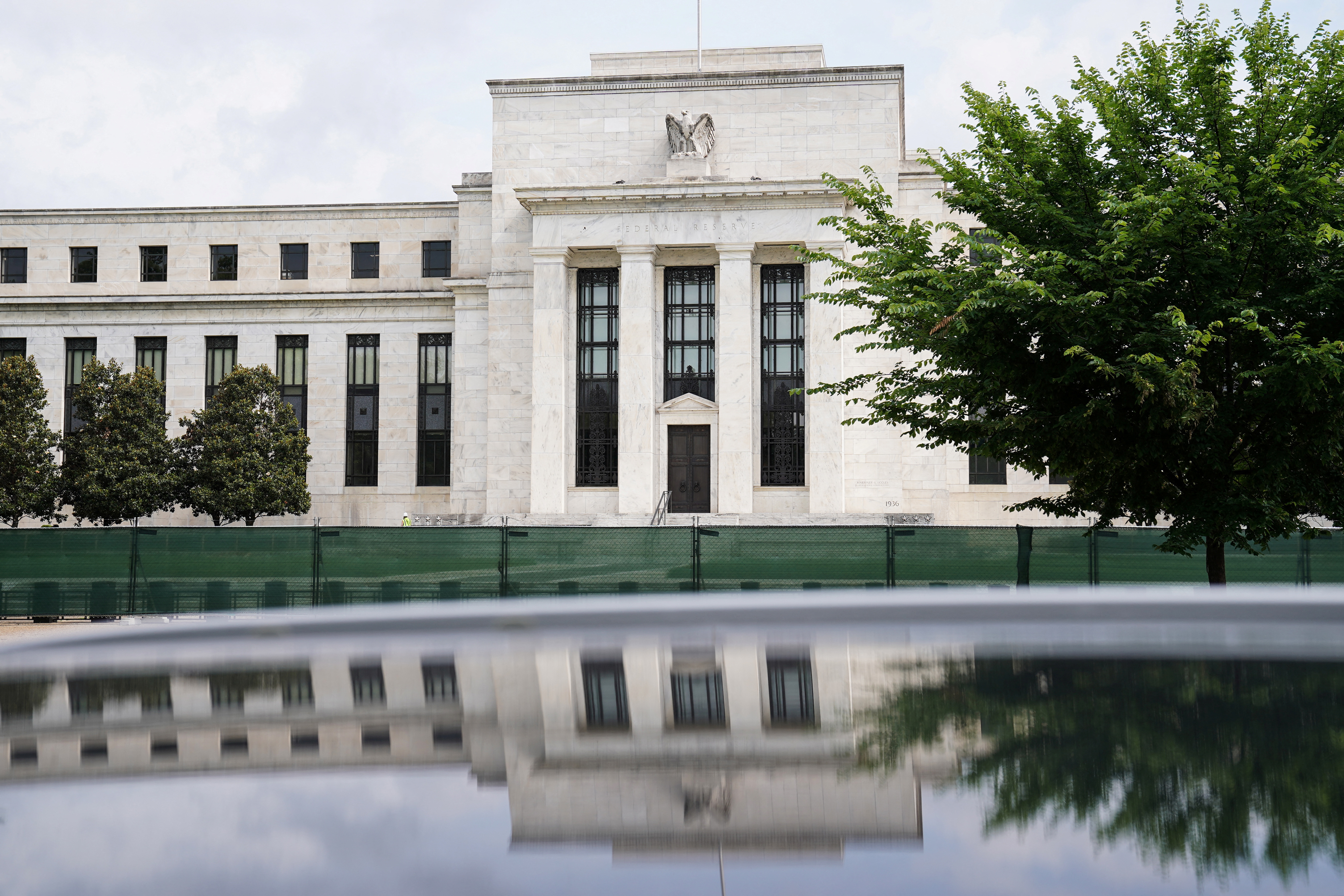 The exterior of the Marriner S. Eccles Federal Reserve Board Building is seen in Washington, D.C., U.S., June 14, 2022.