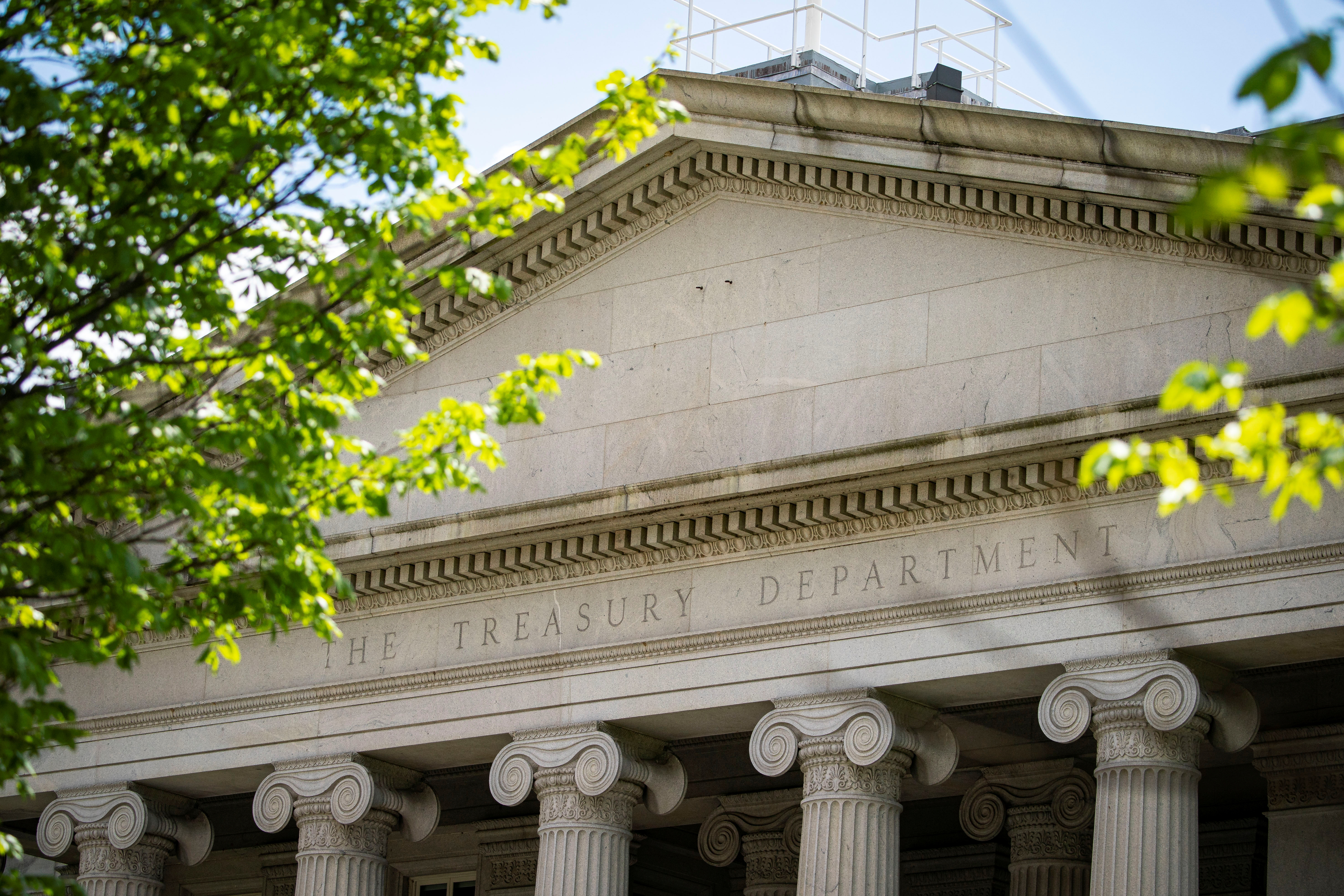 The Treasury Department is pictured in Washington