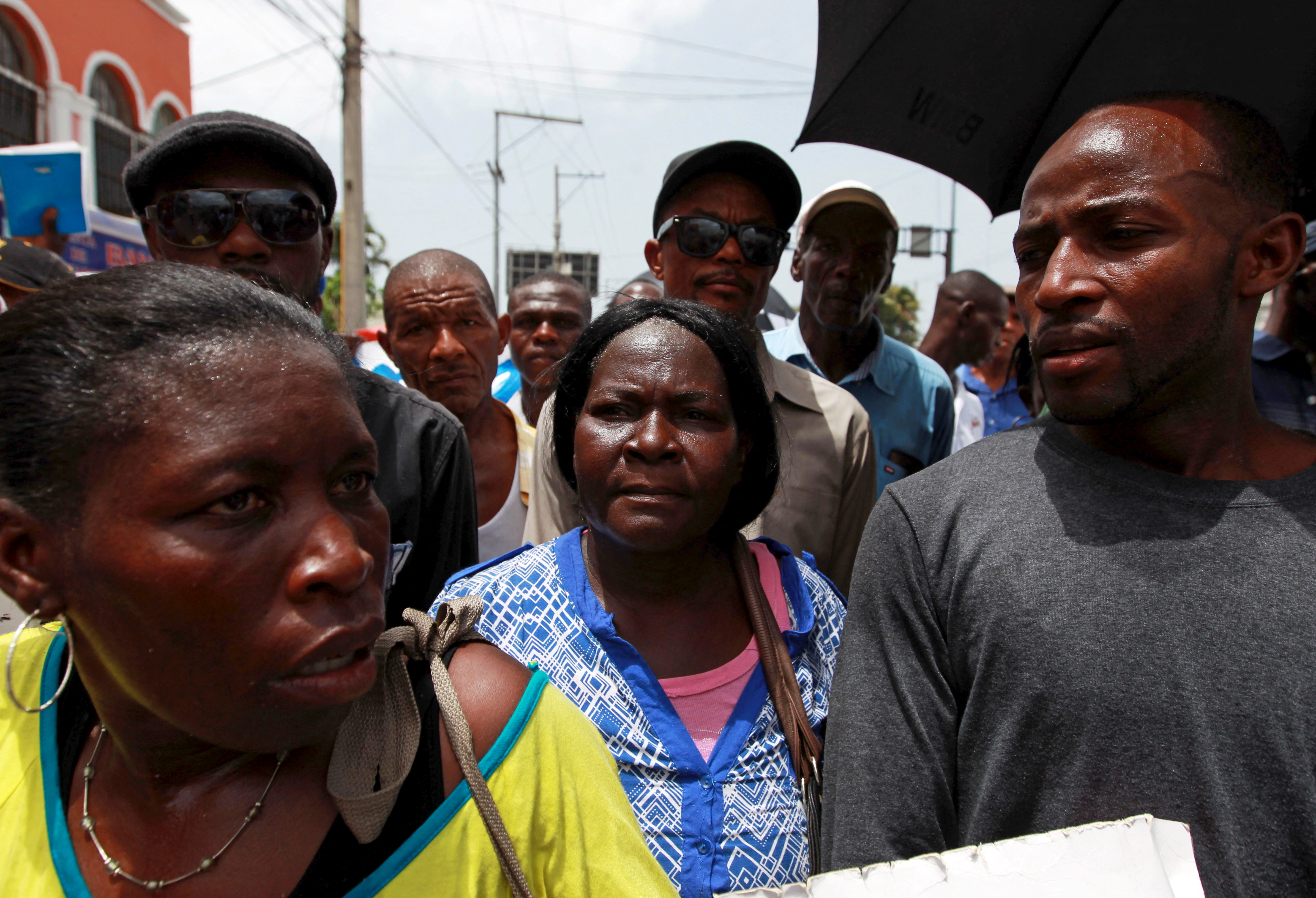 Hundreds of Haitians participate in a march organized by sugar cane workers in Santo Domingo