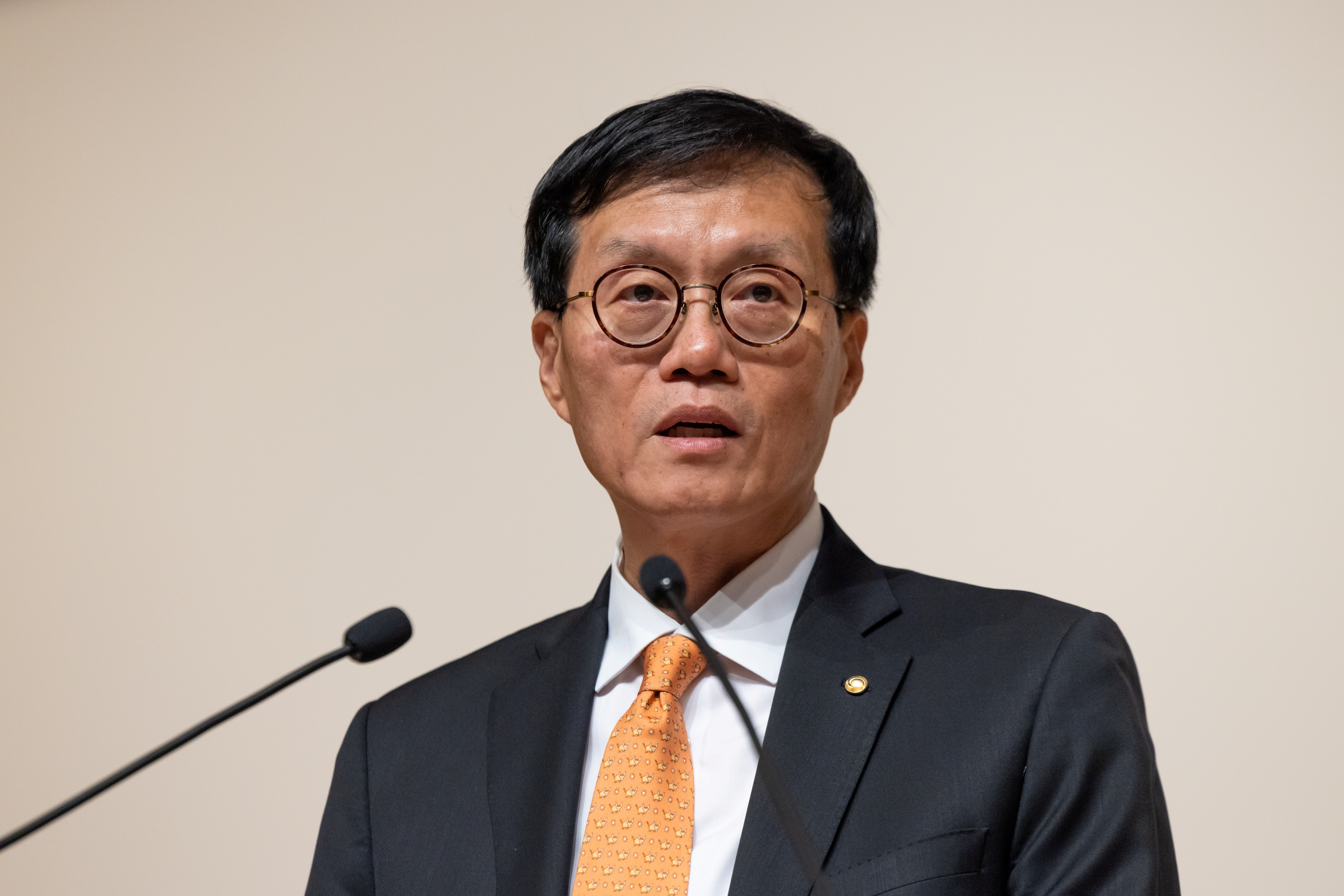 South Korea's new central bank governor Rhee Chang-yong inauguration ceremony in Seoul