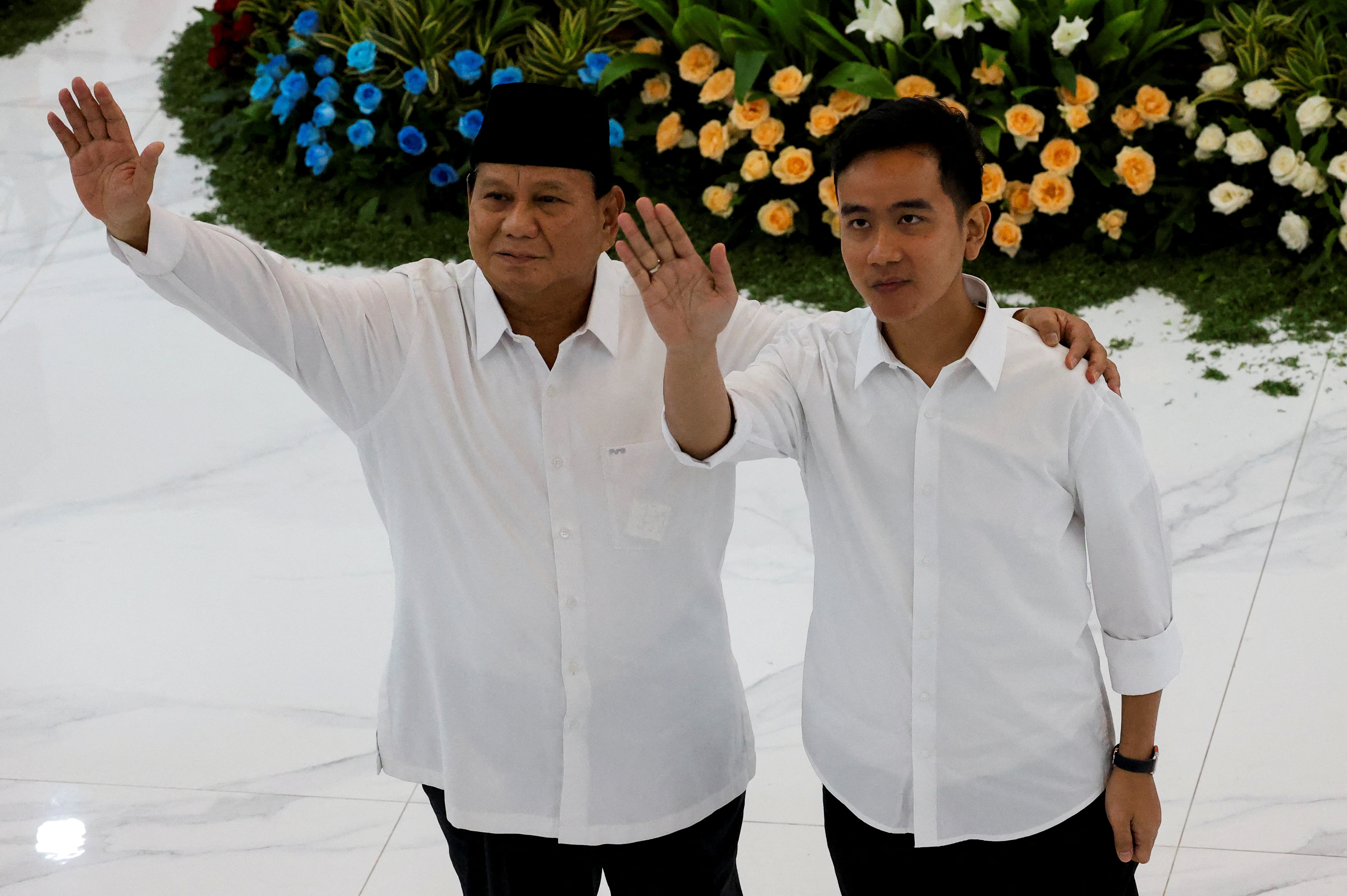 Indonesia's election commission officially announces Prabowo Subianto and Gibran Rakabuming Raka as the presidential election winners at General Election Commission (KPU) headquarters in Jakarta