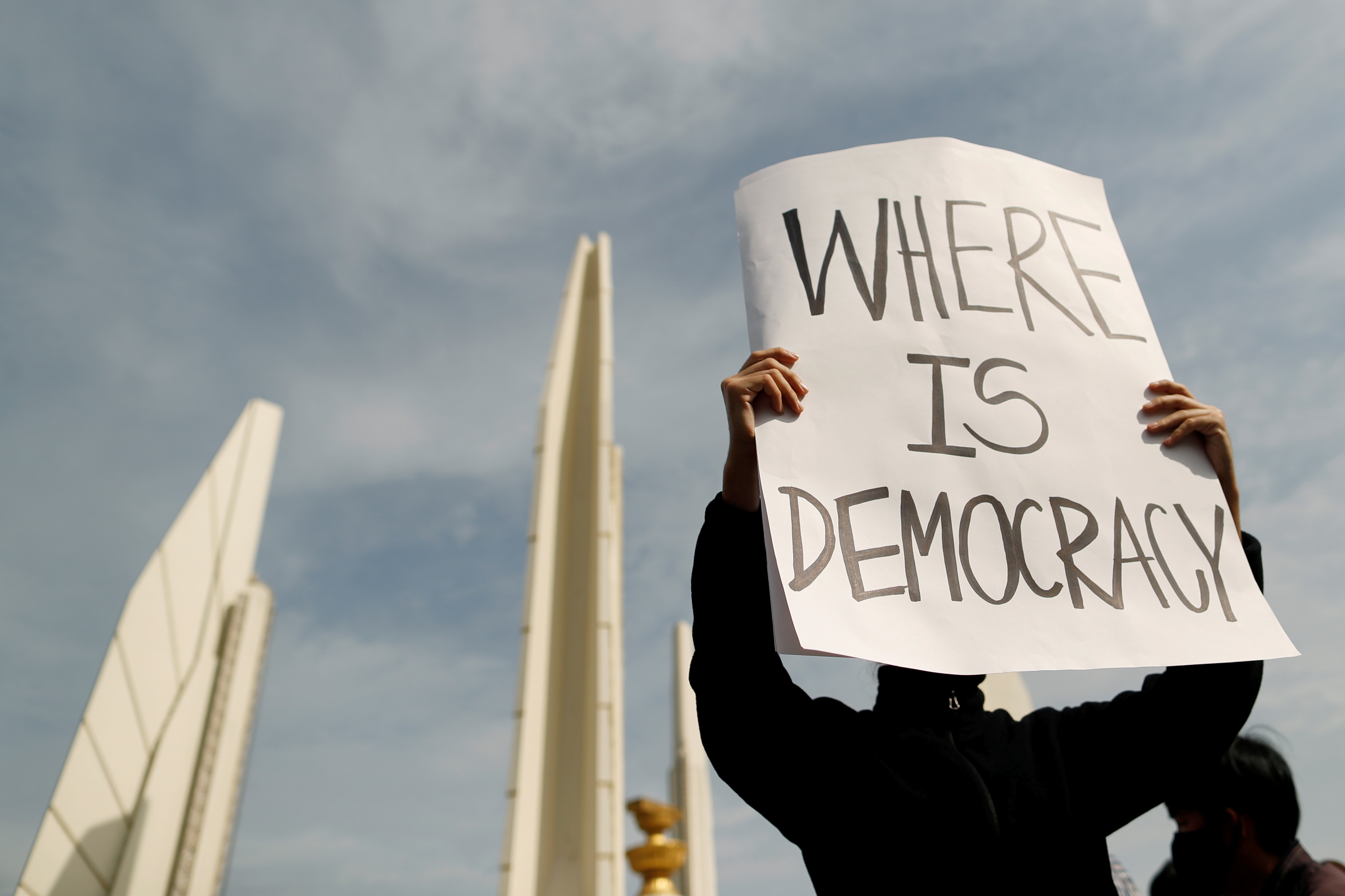 Pro-democracy protesters attend a rally to demand the government to resign in Bangkok
