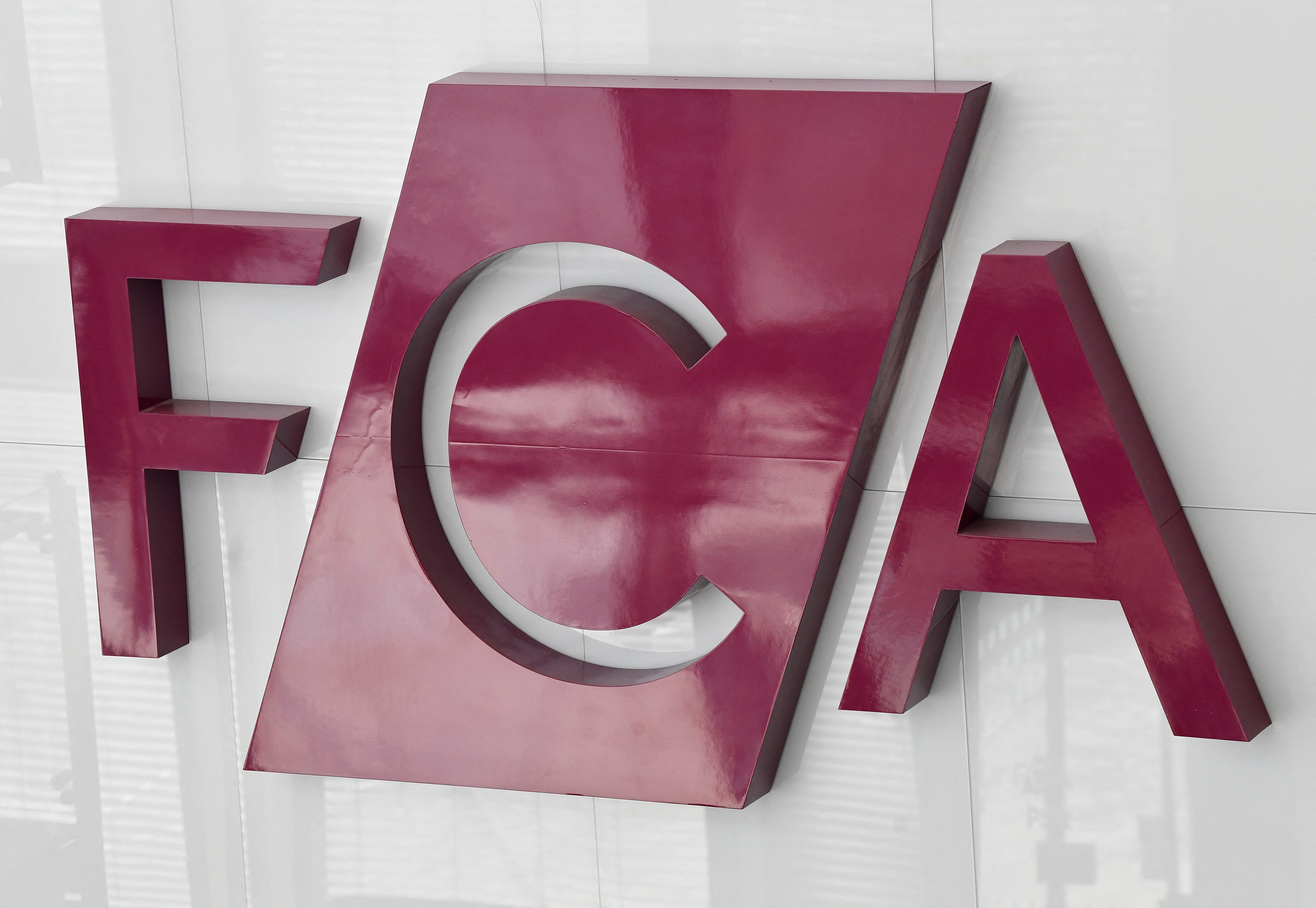 FCA signage seen at their head offices in London