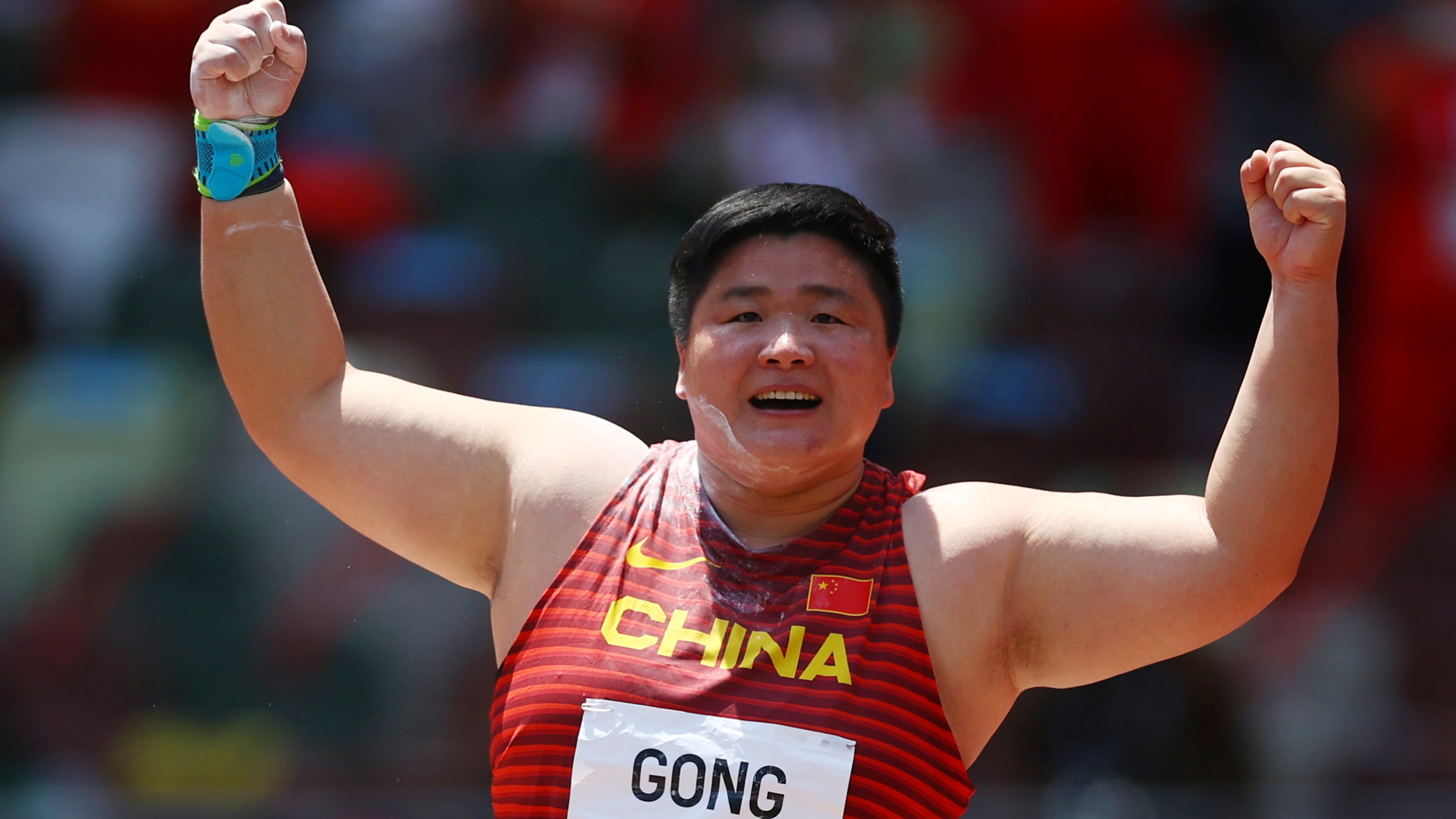 Athletics Chinas Gong Lijiao Wins Womens Shot Put Gold Reuters 