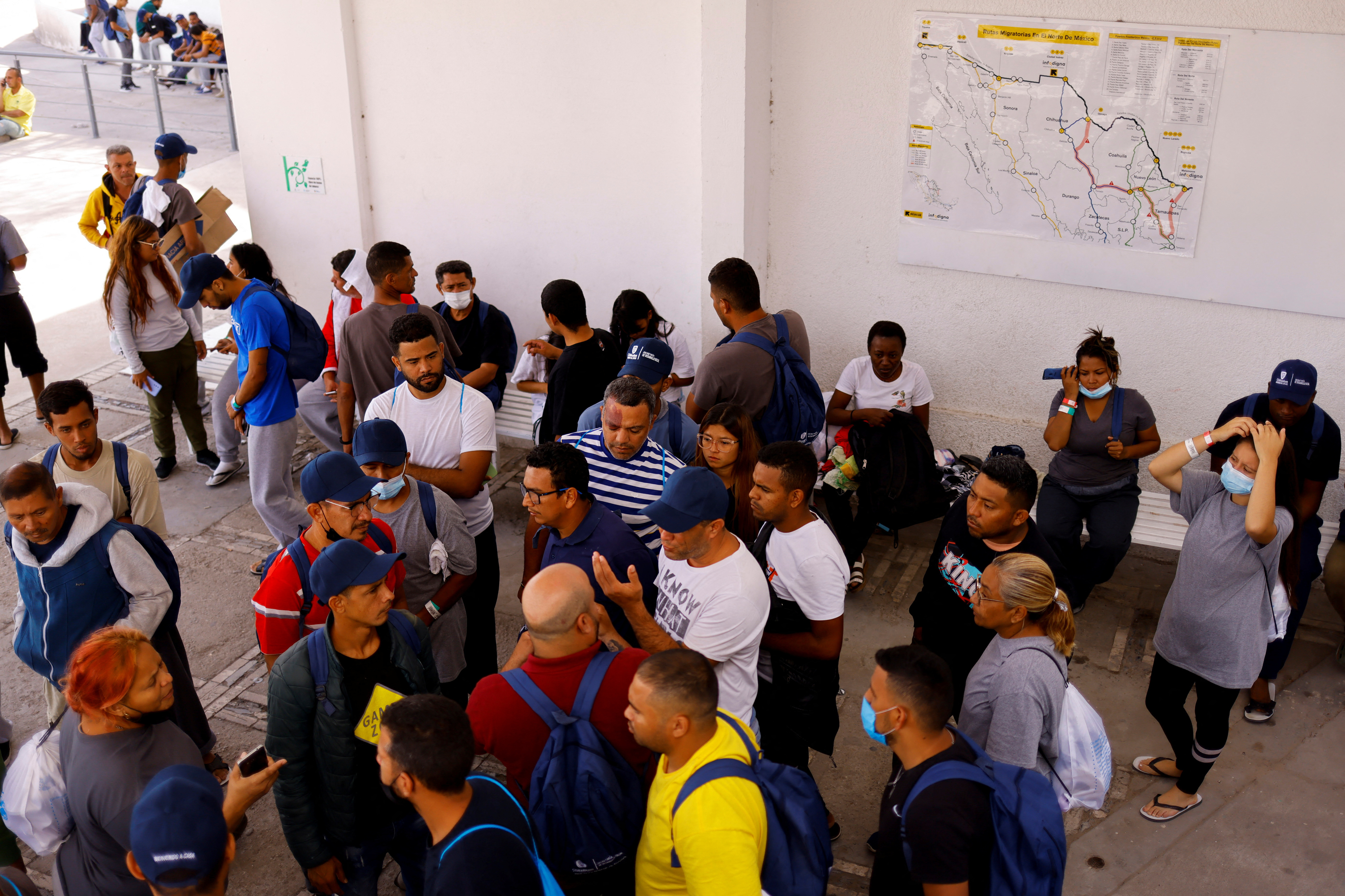 Venezuelan migrants expelled from U.S. and sent back to Mexico, in Ciudad Juarez