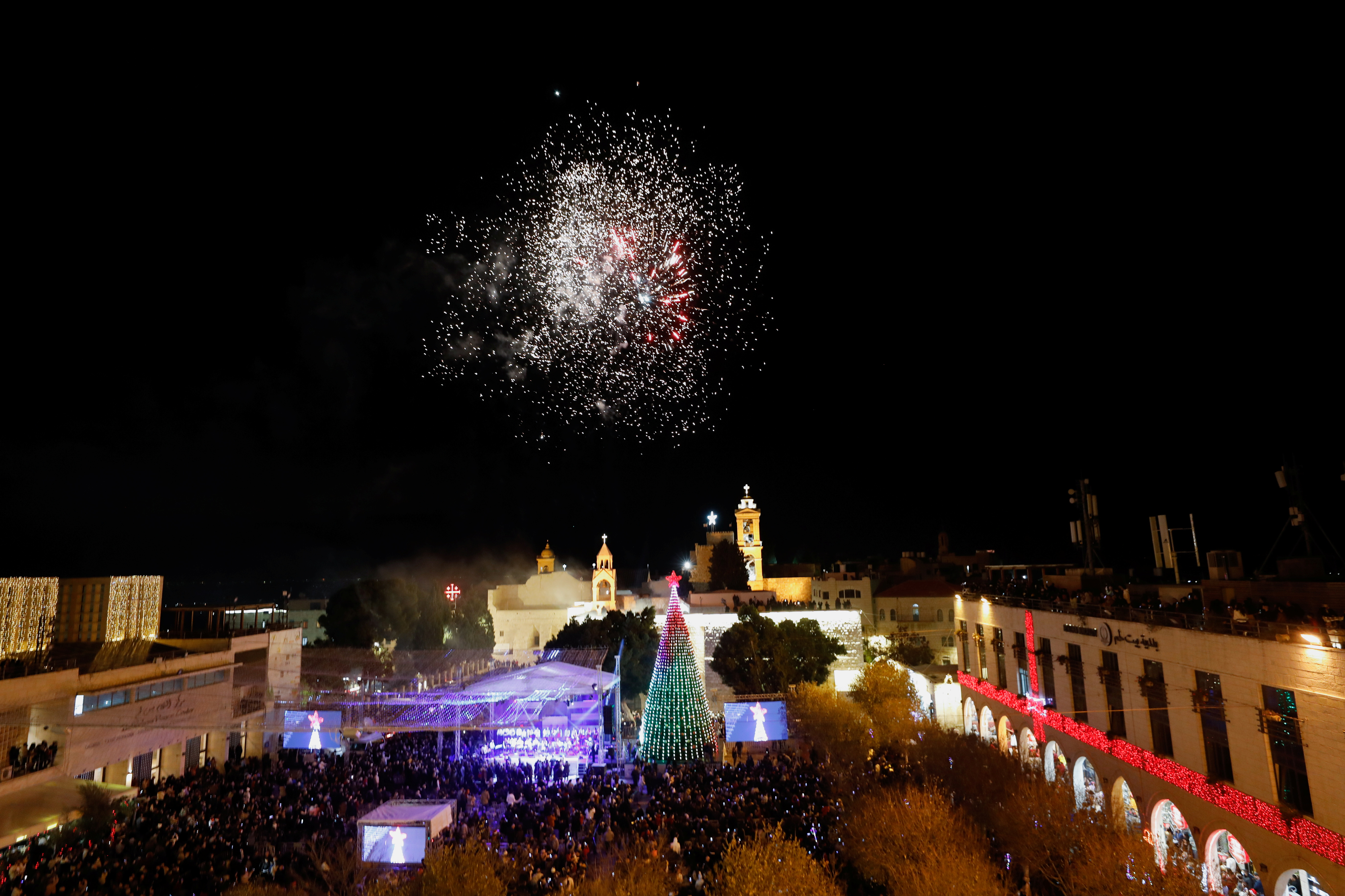 Hoping Omicron Won't Wreck Christmas, Bethlehem Lights Up Tree | Reuters