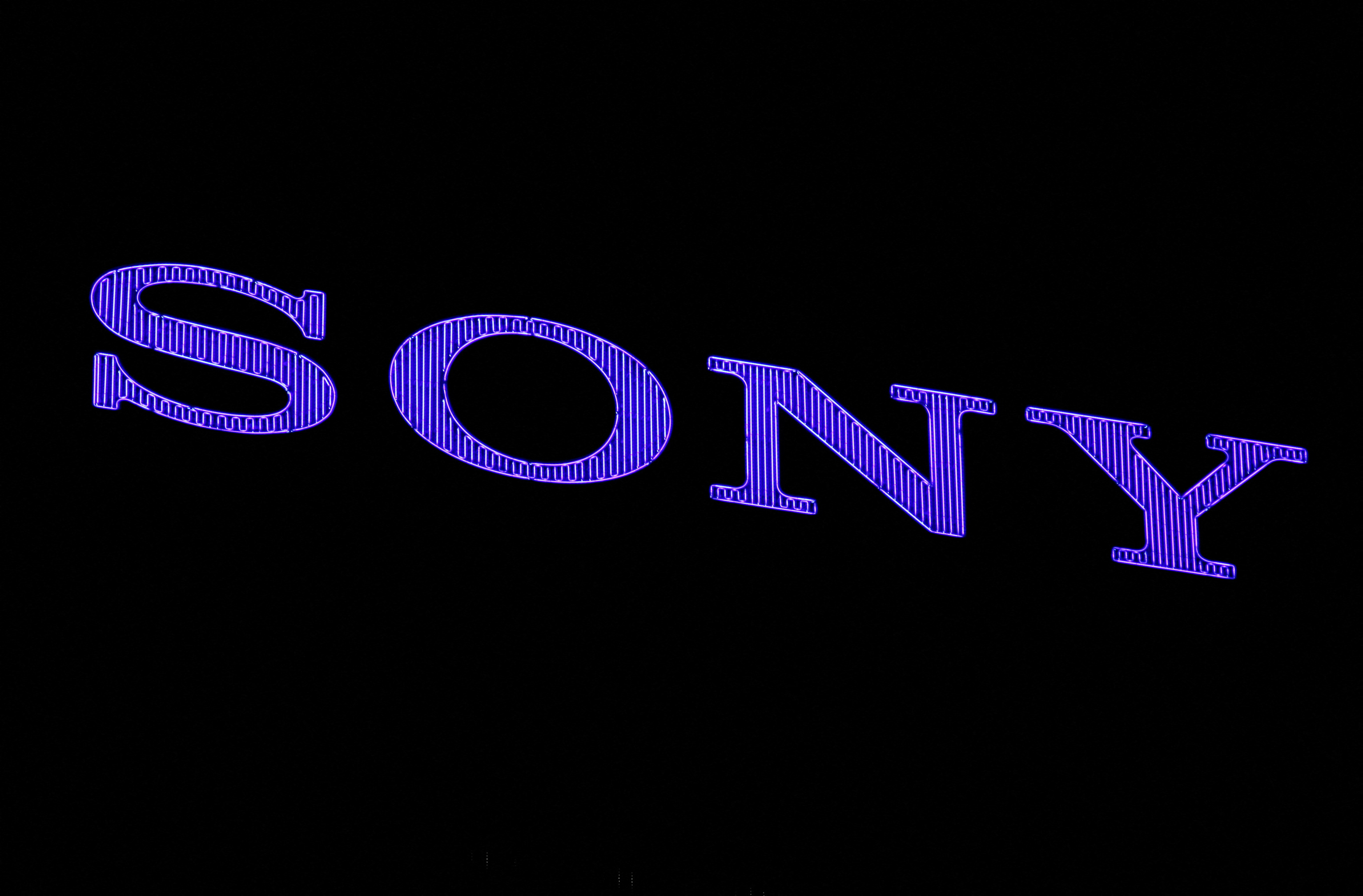 Sony's logo is pictured at the company headquarters in Tokyo