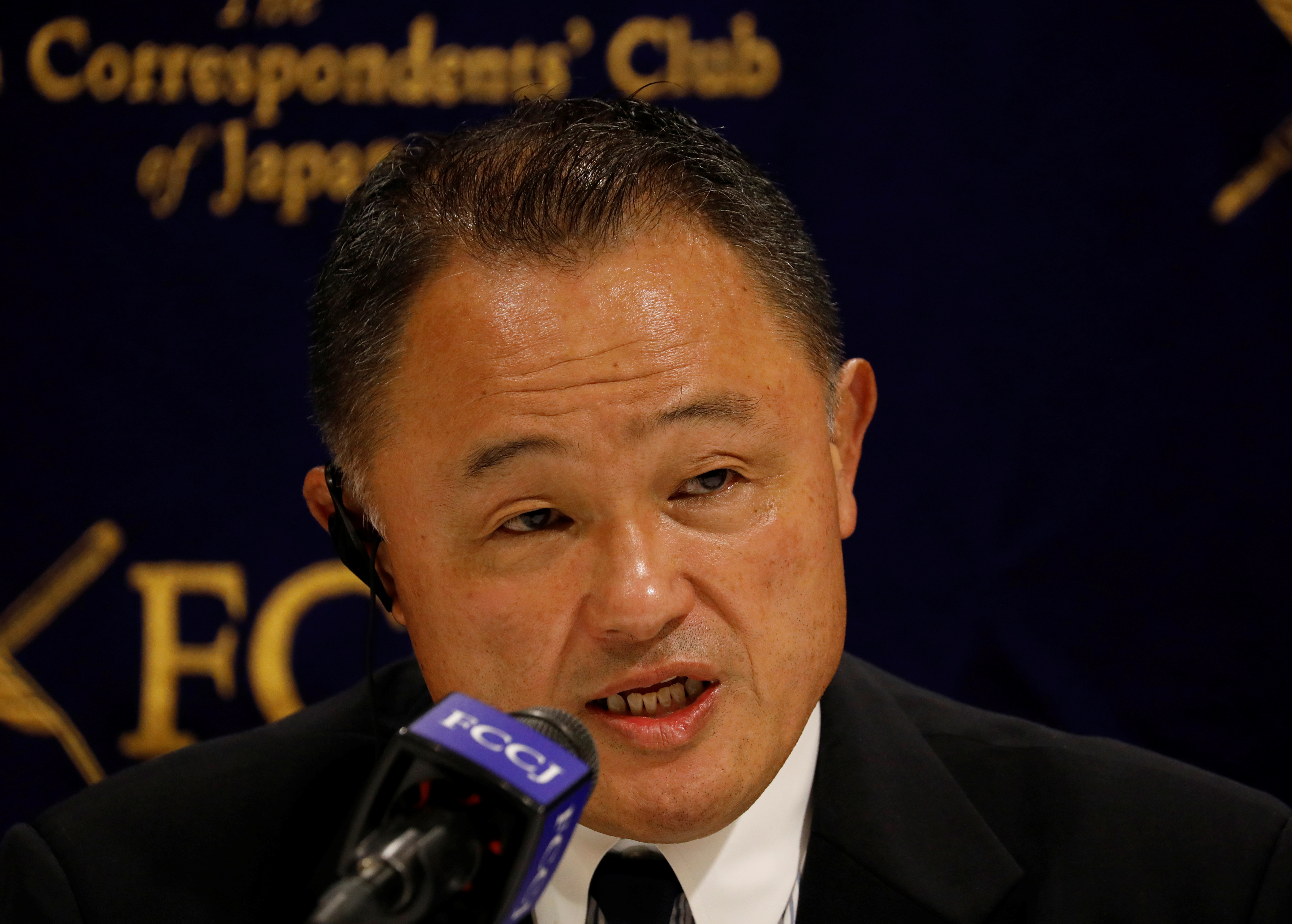 Japanese Olympic Committee President Yasuhiro Yamashita speaks at a news conference in Tokyo, Japan, June 28, 2021.   REUTERS/Kim Kyung-Hoon