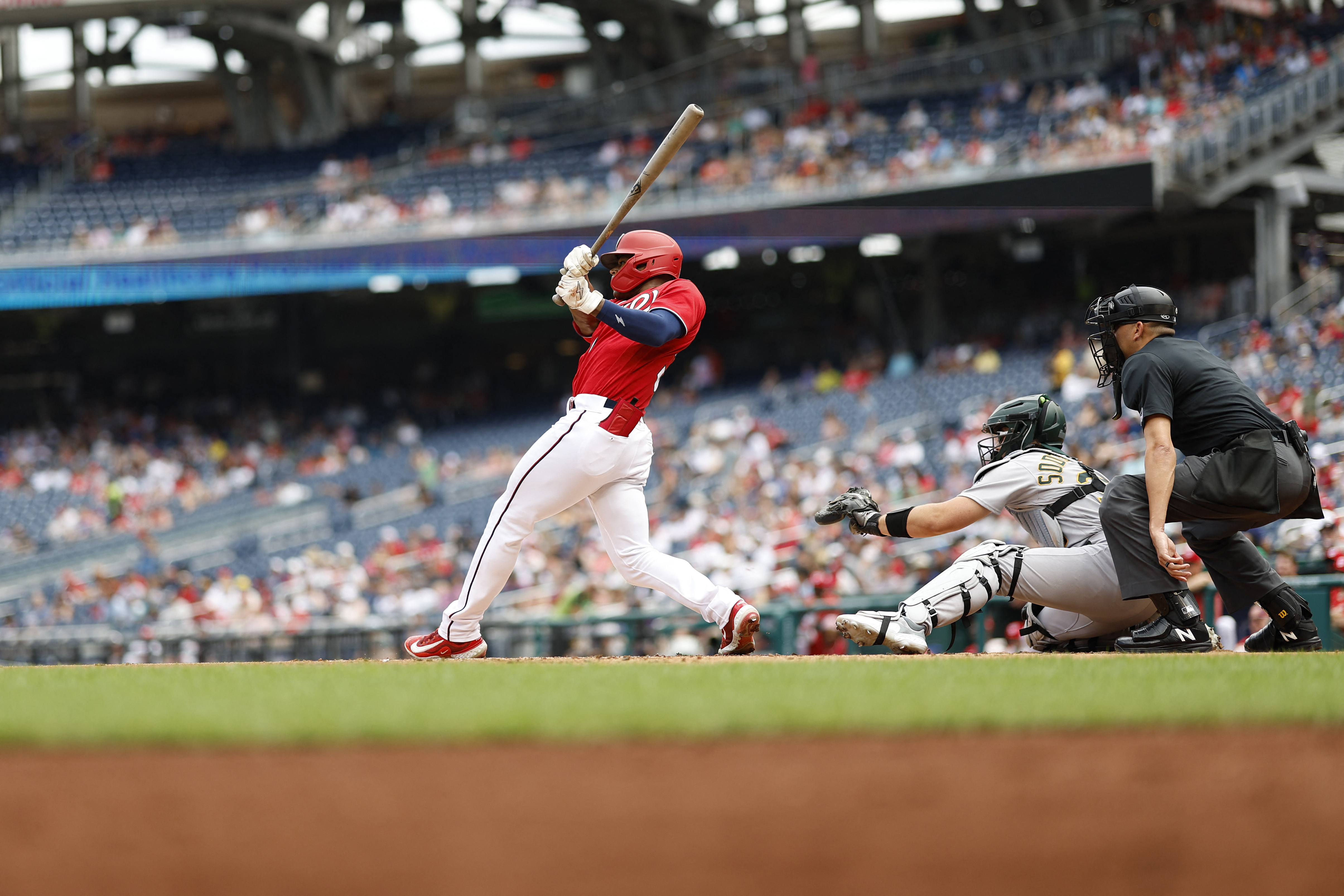 Jeter Downs' RBI single caps 6-run 9th as Nationals rally past A's 8-7 for  series sweep - The San Diego Union-Tribune