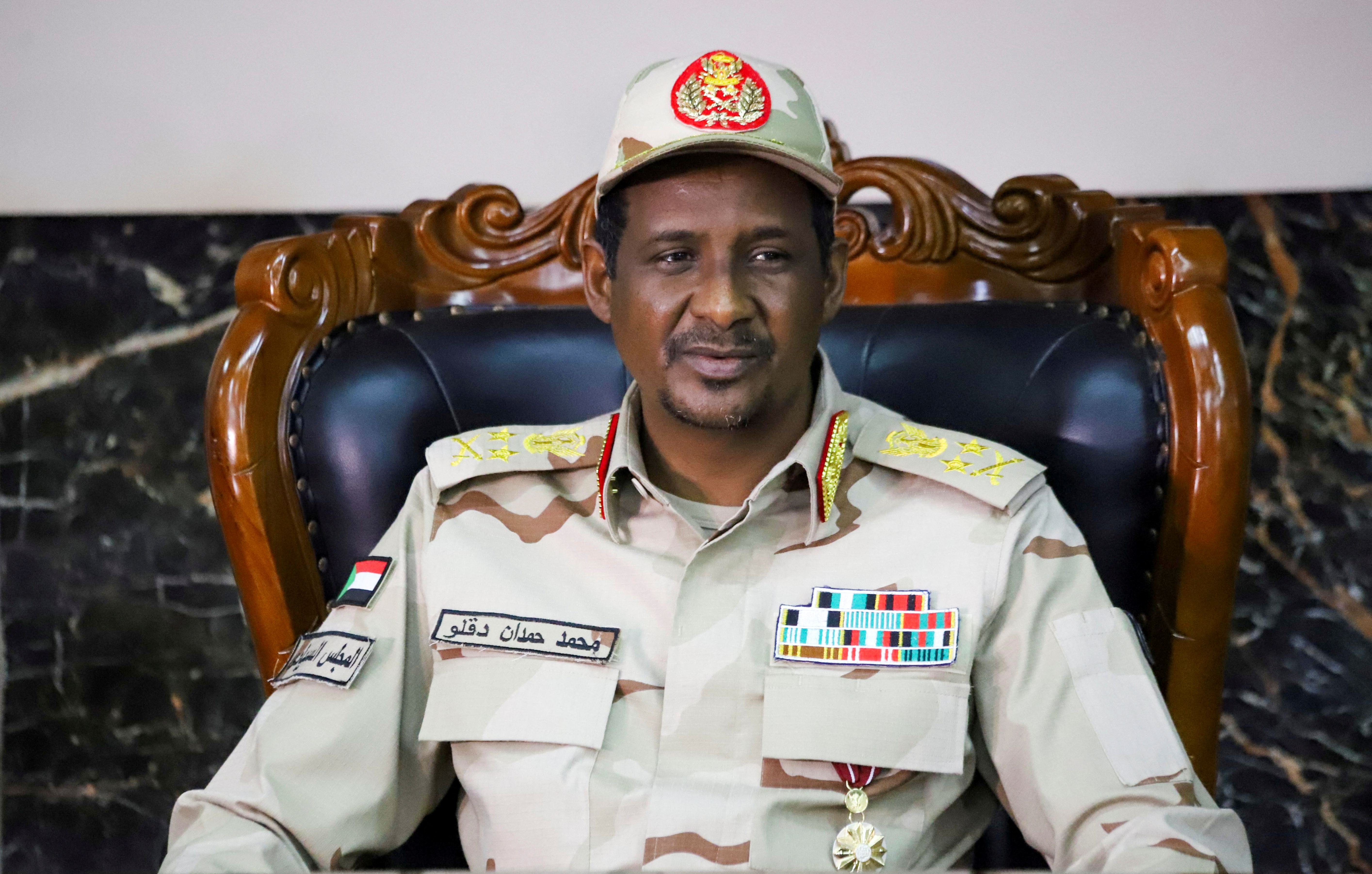 General Mohamed Hamdan Dagalo, Deputy Head of the Sudan Transitional Military Council, attends the signing ceremony of the agreement on peace and ceasefire in Juba