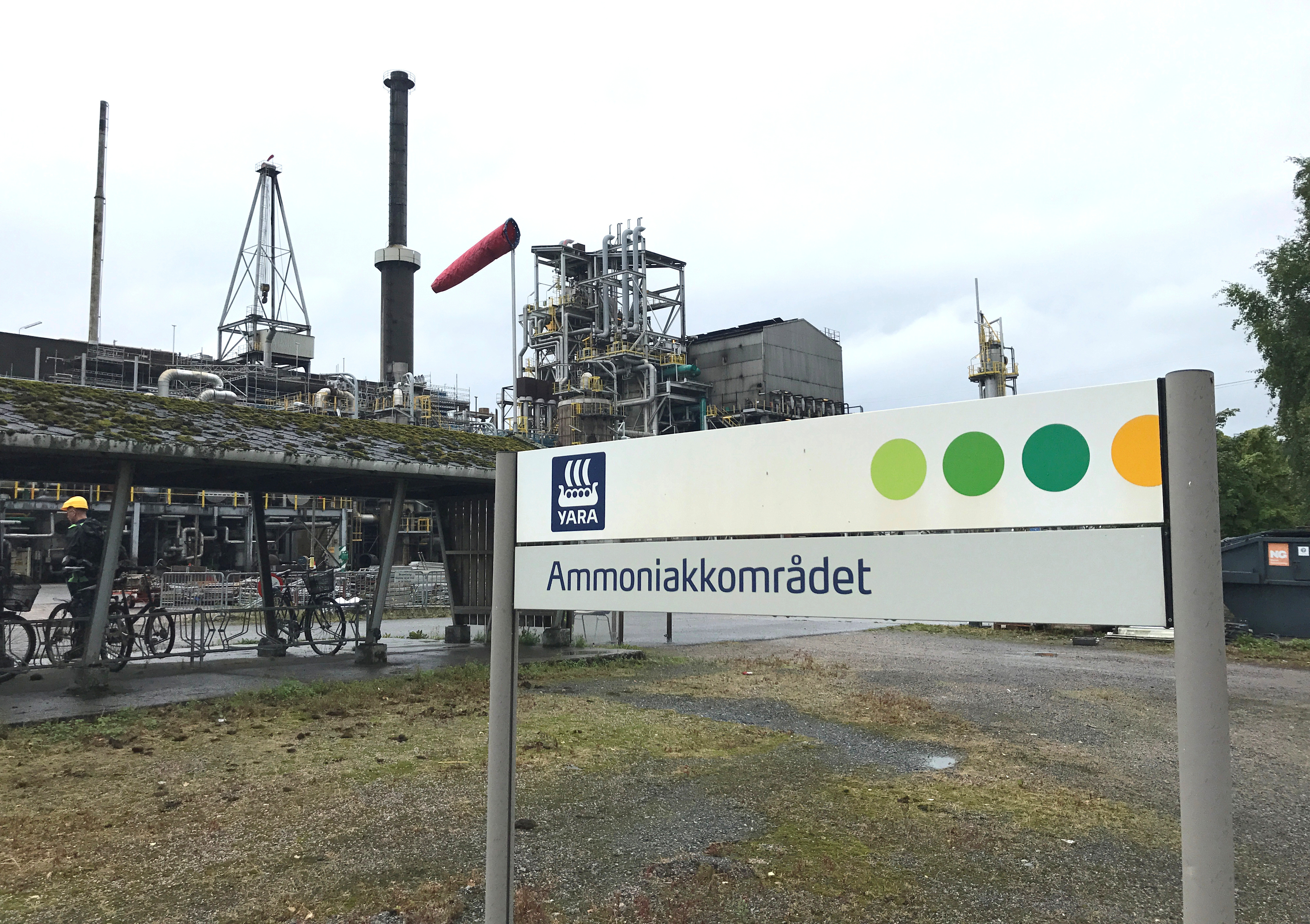 A general view of the Yara ammonia plant in Porsgrunn