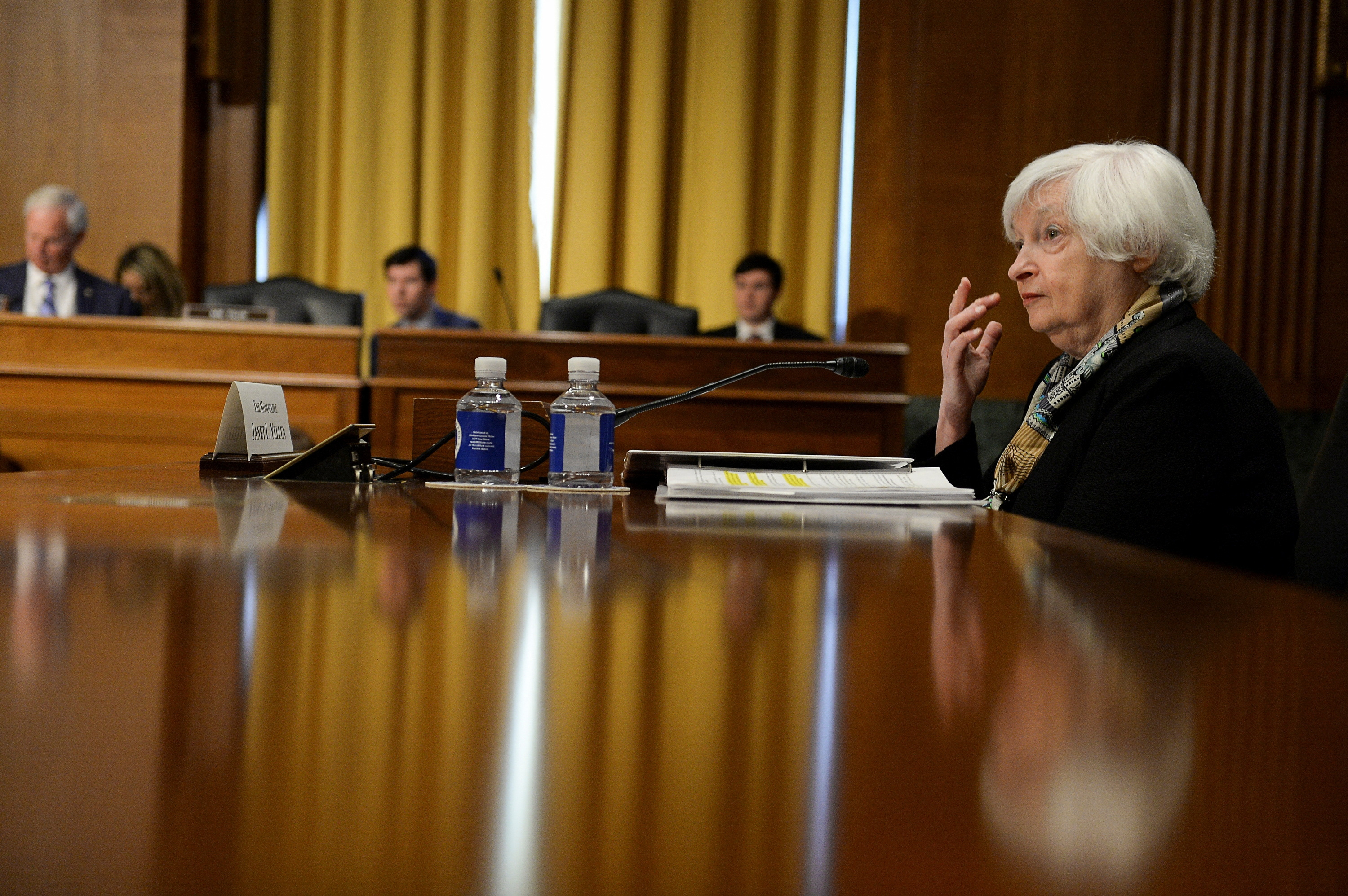 U.S. Treasury Secretary Janet Yellen testifies before Senate panel