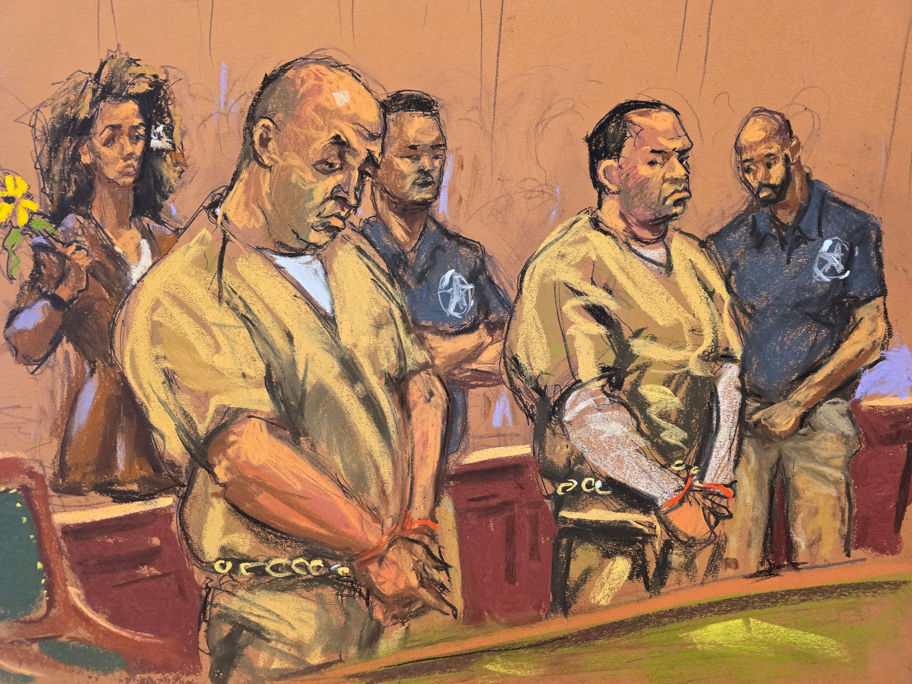 Rafat Amirov and Polad Omarev appear for sentencing in court in New York