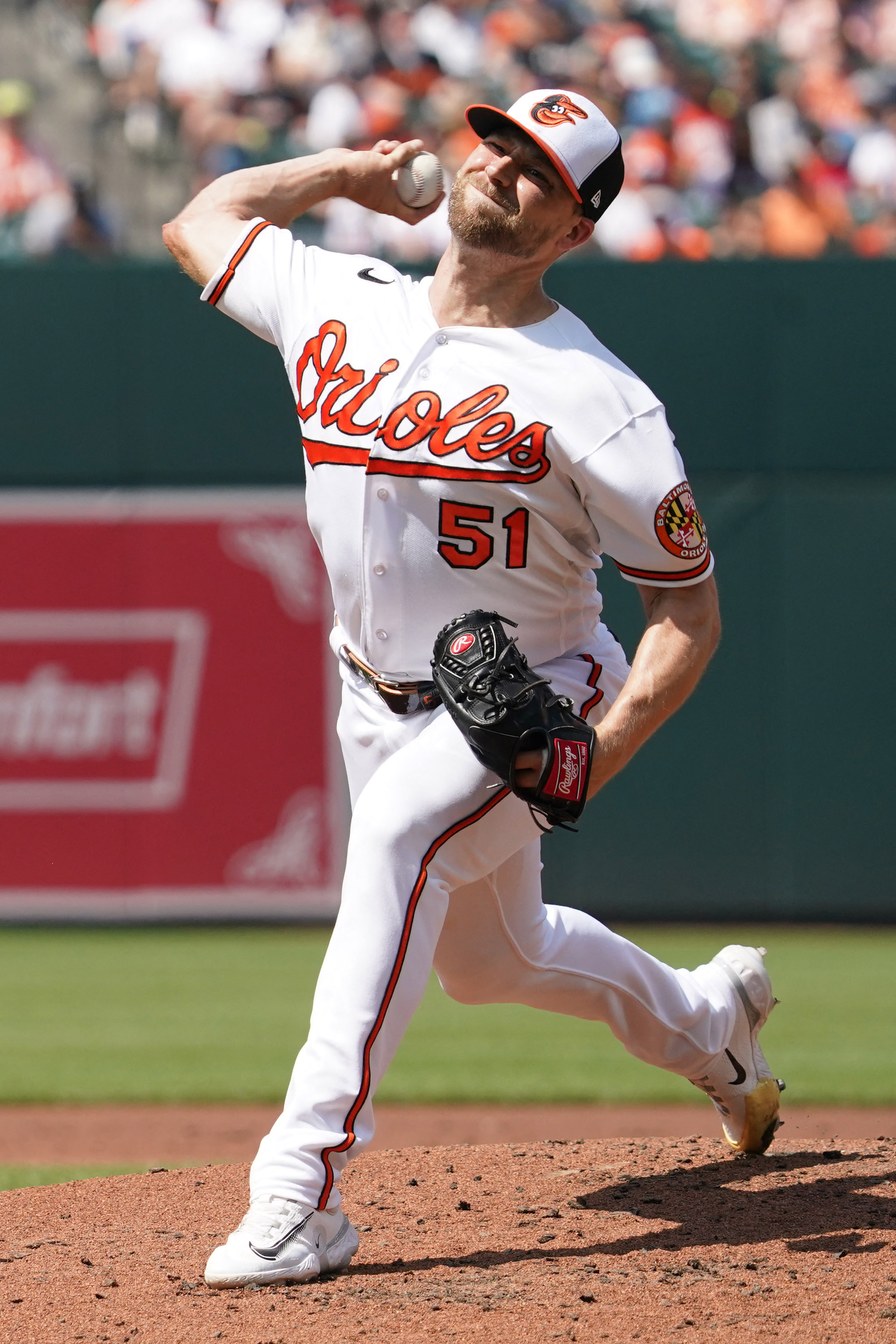 Baltimore, United States. 29th May, 2023. Cleveland Guardians first baseman Josh  Naylor (22) making contact with the pitch in the top of the third inning  against the Baltimore Orioles at Oriole Park