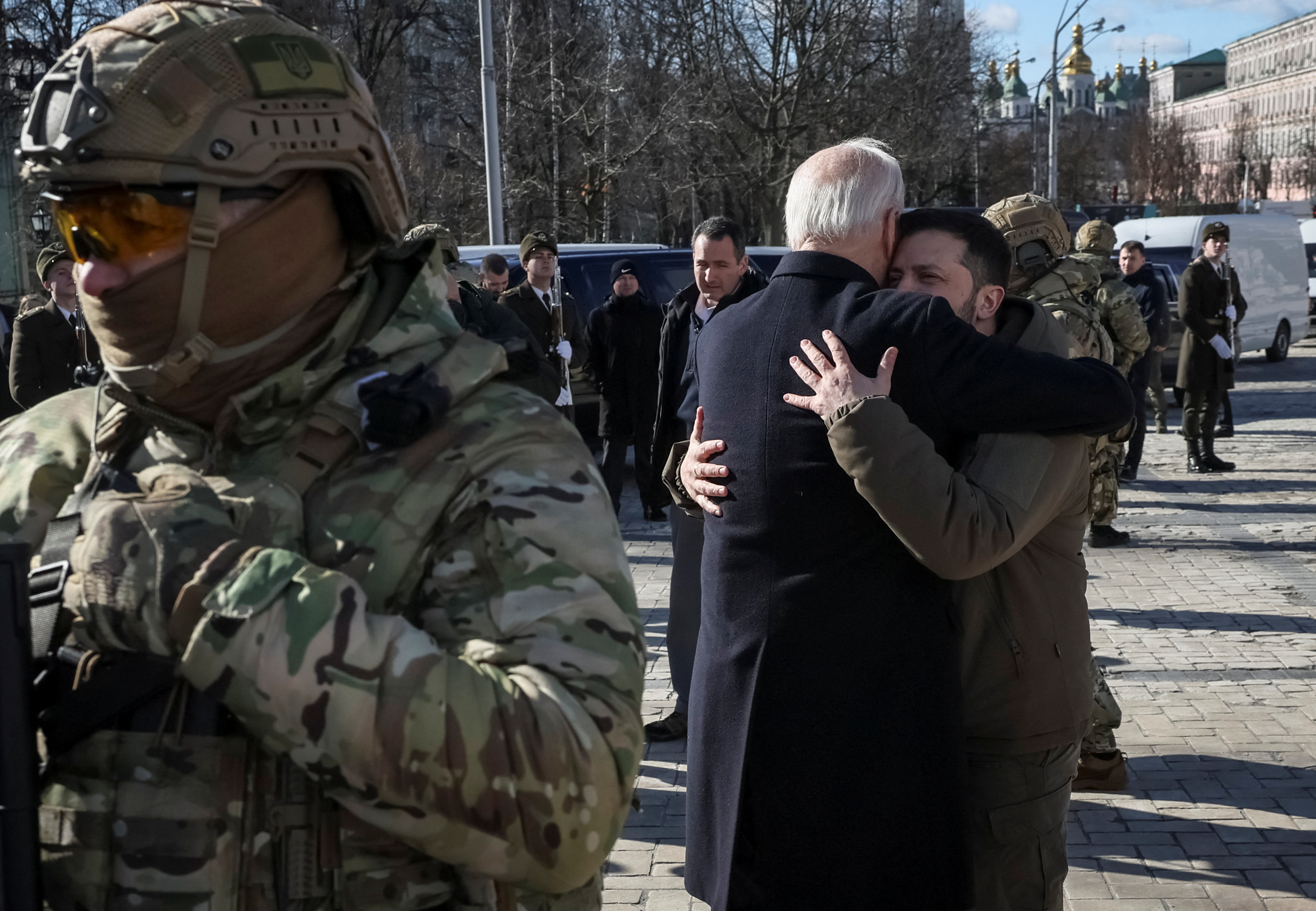 El presidente de Estados Unidos, Biden, visita Kiev