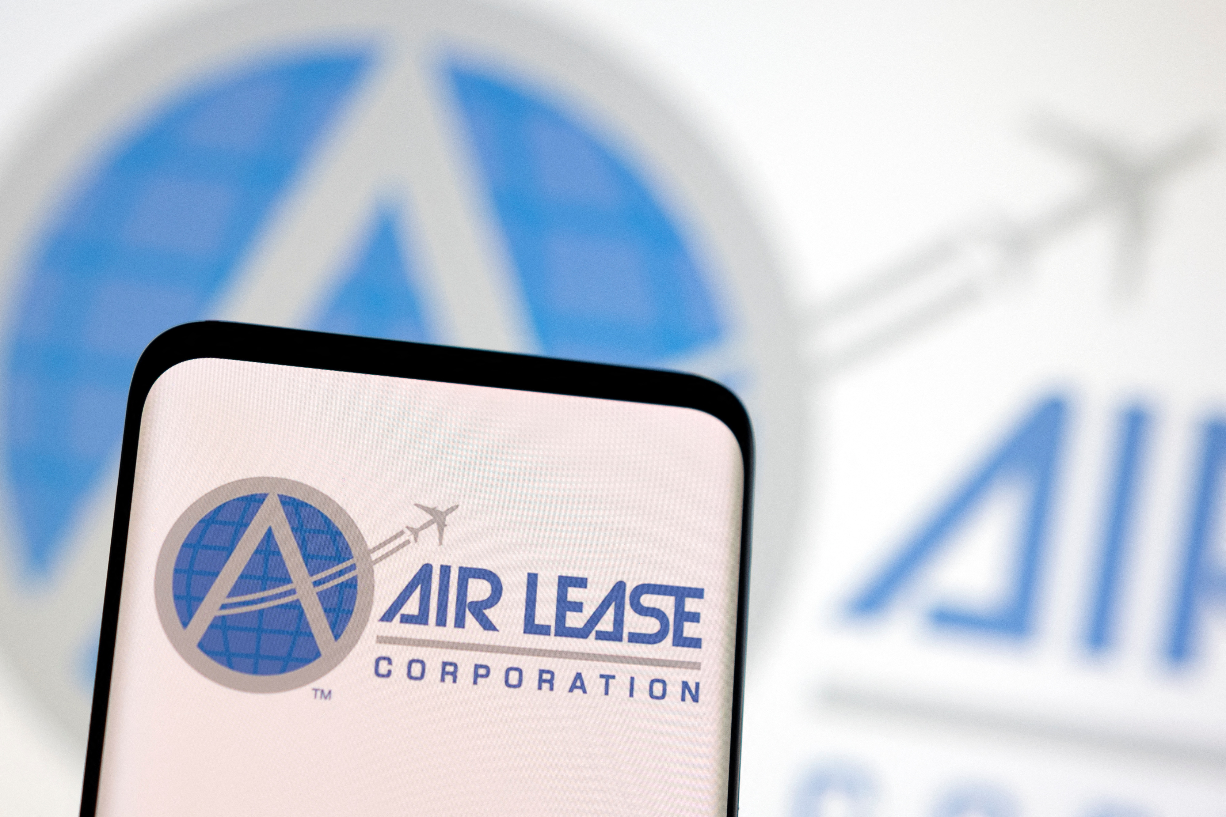 Illustration shows Air Lease logo