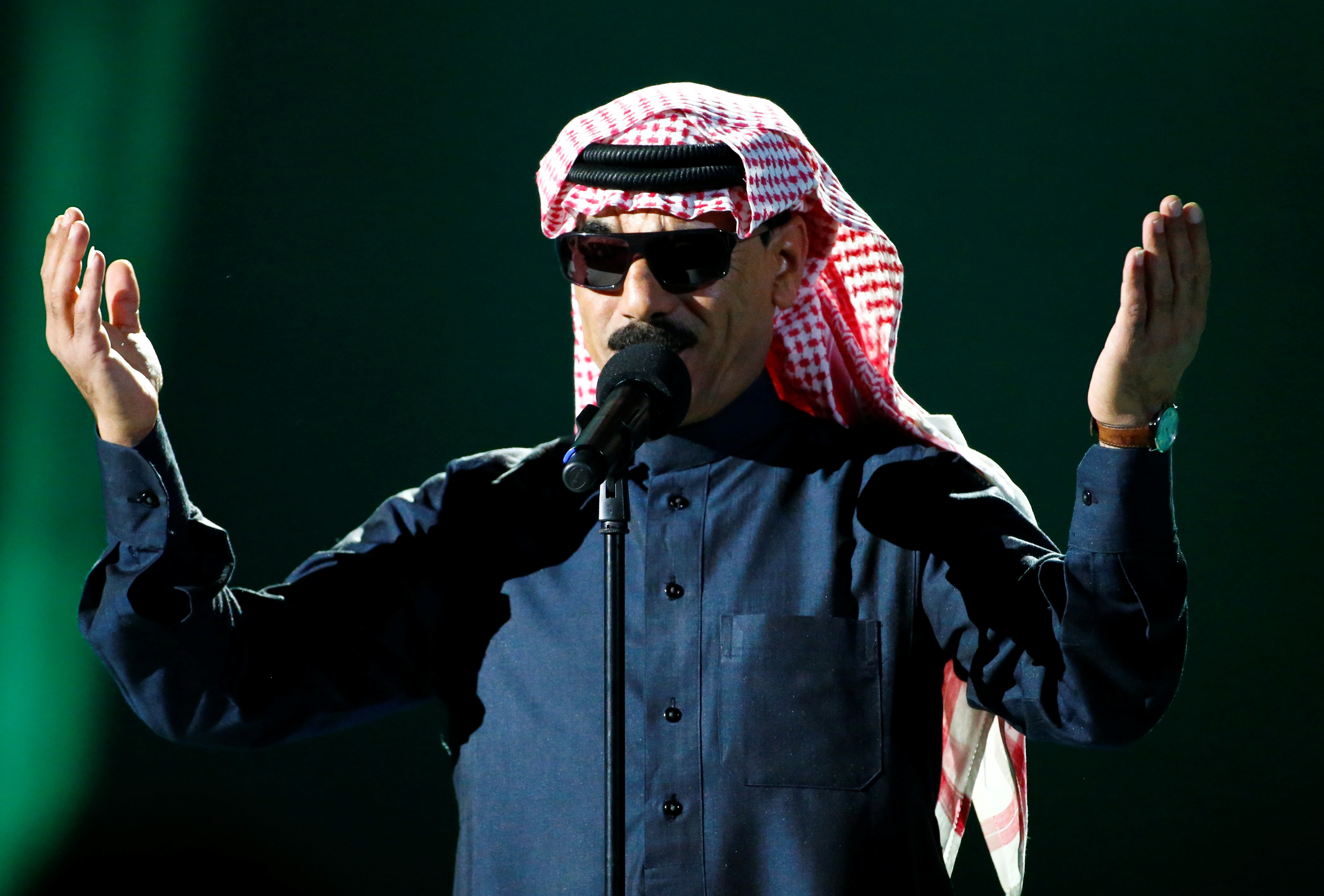 Syrian musician Omar Souleyman performs during the Nobel Peace Prize concert in Oslo