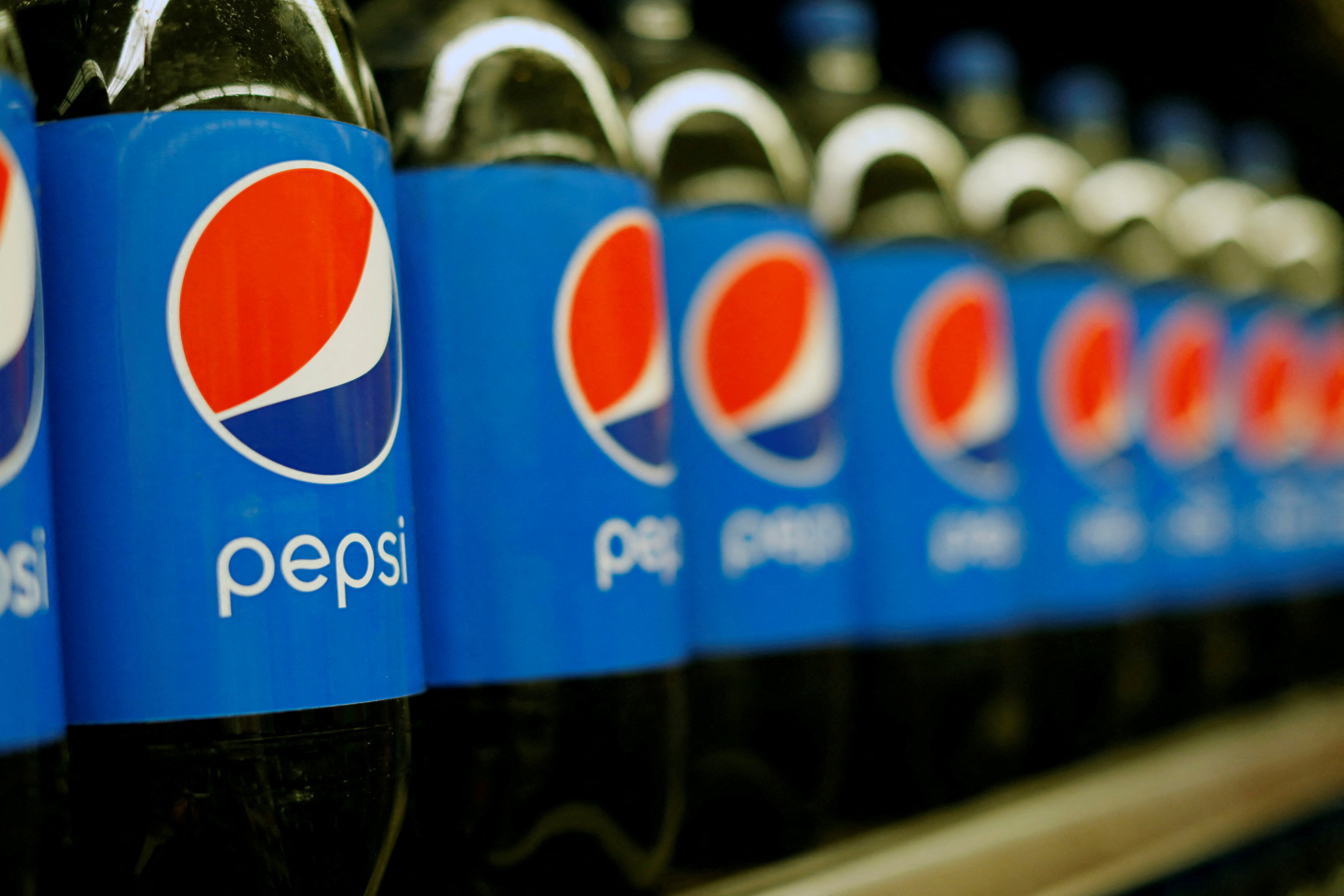 Bottles of Pepsi are pictured at a grocery store in Pasadena
