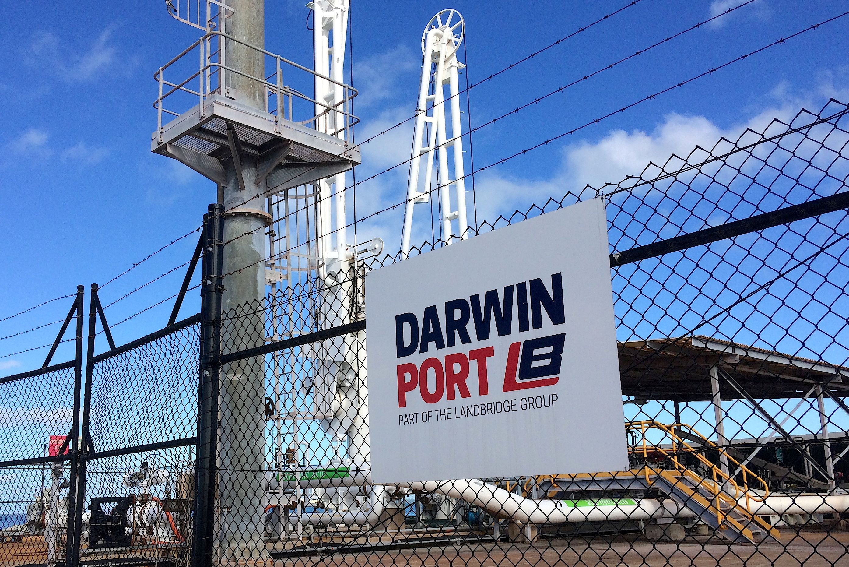 Machinery can be seen sitting at the Port of Darwin, located in the Northern Territory's capital city of Darwin
