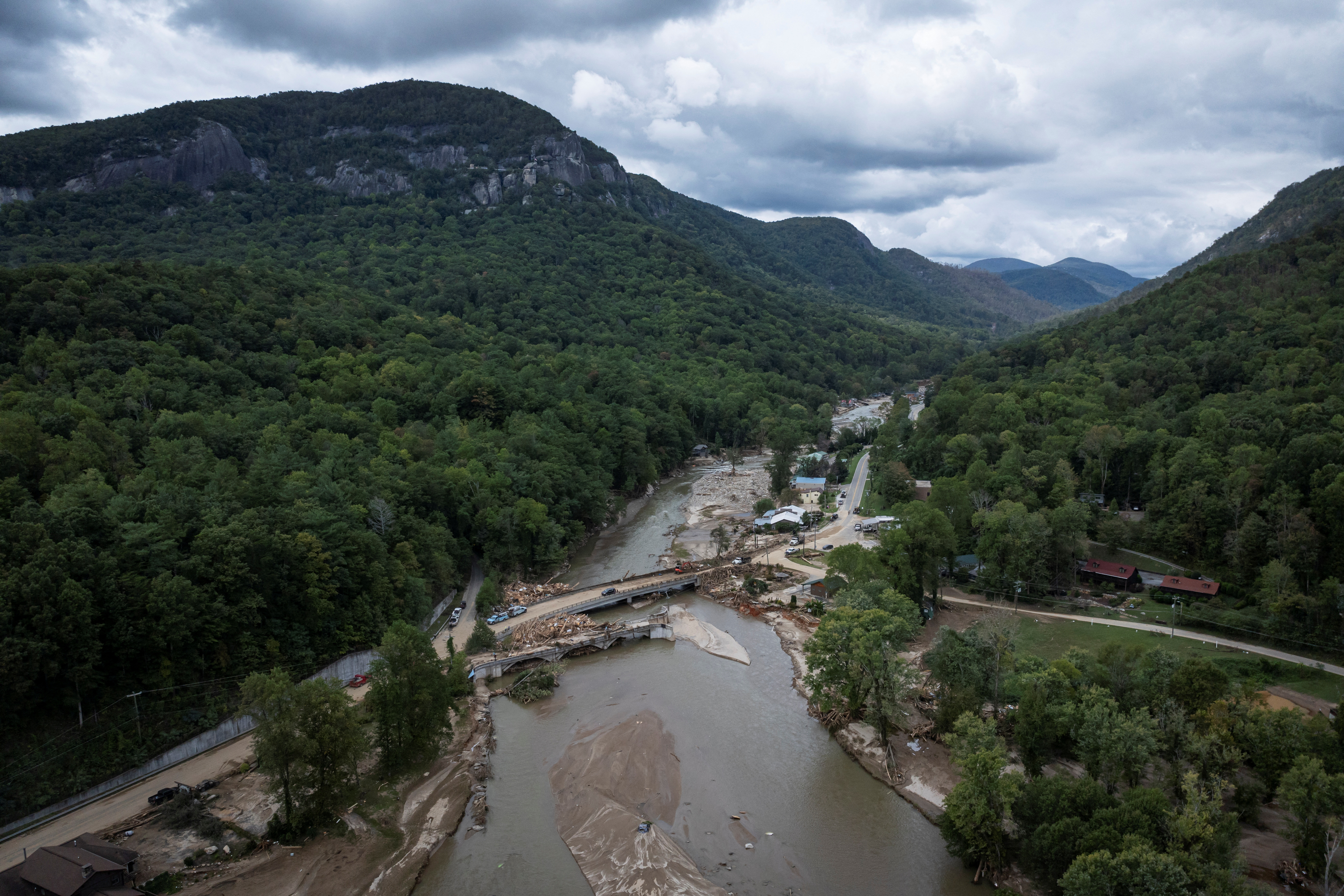 Aftermath of Hurricane Helene in North Carolina