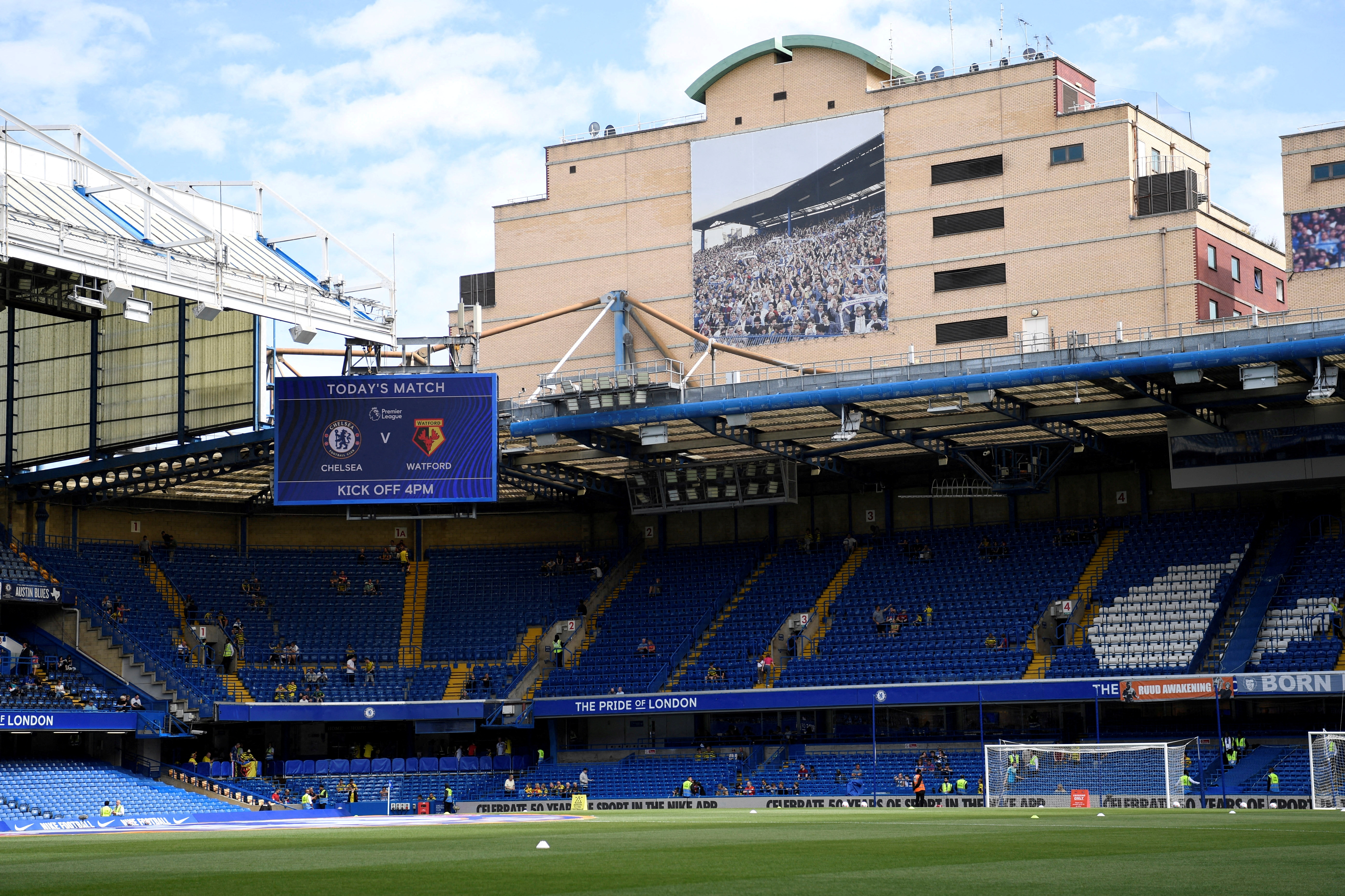 A general view outside of Stamford Bridge, Home of Chelsea