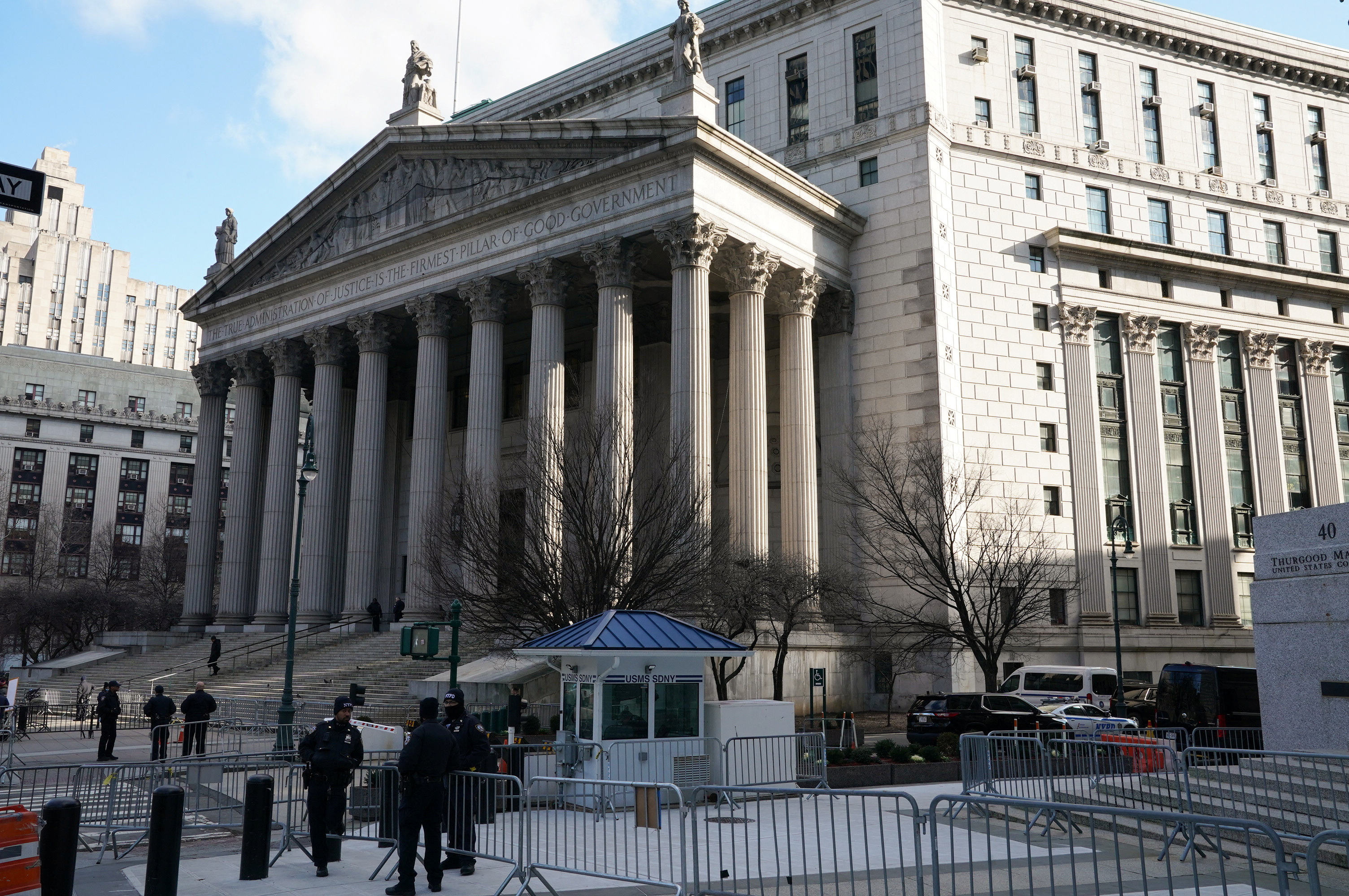 Former U.S. President Donald Trump attends the closing arguments in the Trump Organization civil fraud trial, in New York