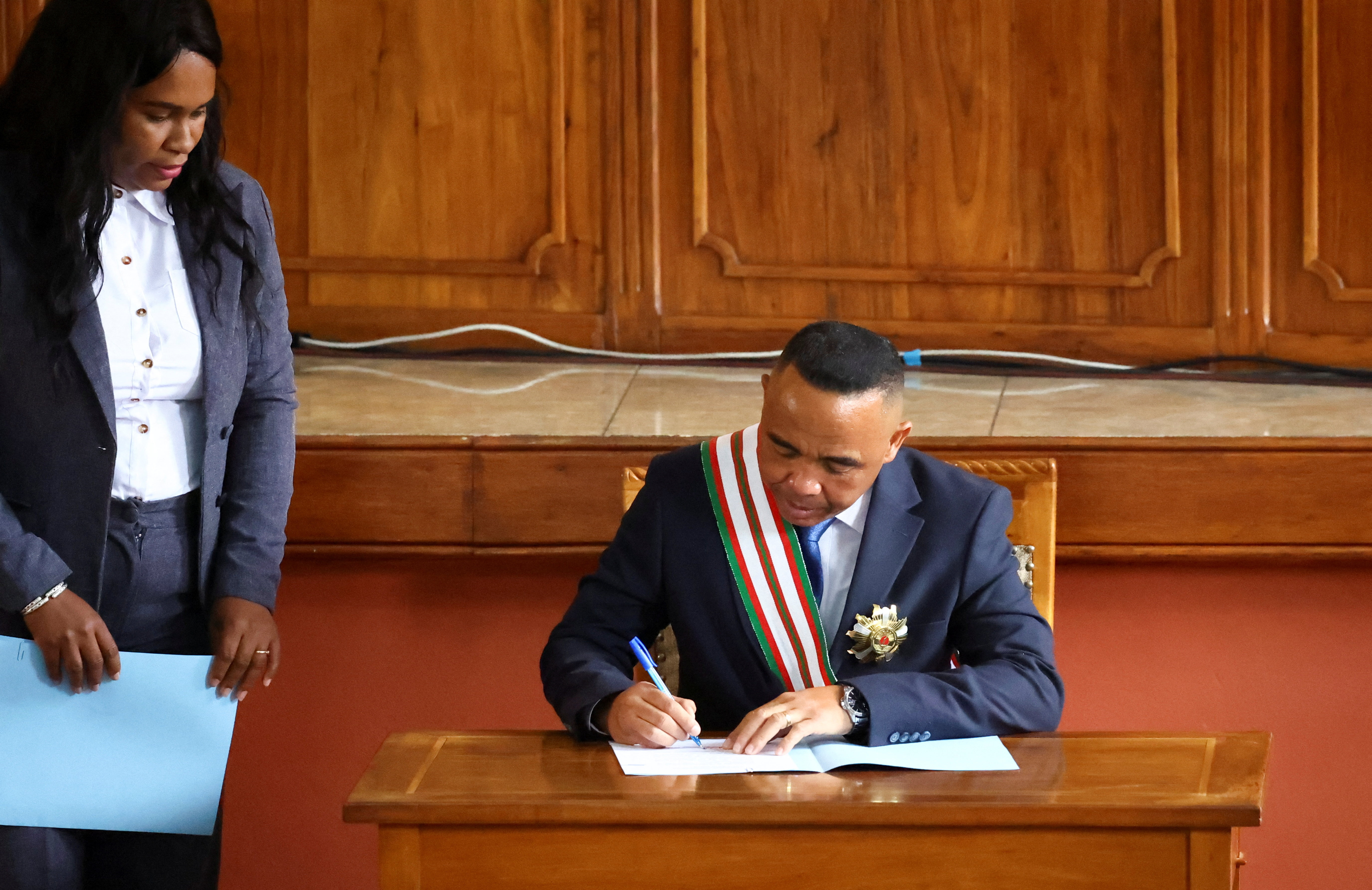 Madagascar coup leader Randrianirina sworn in as president | Reuters