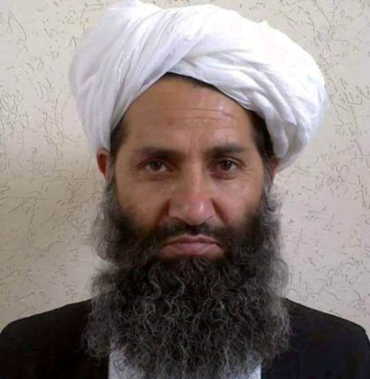 Taliban leader Mullah Haibatullah Akhundzada is seen in an undated photograph, posted on a Taliban twitter feed and identified separately by several Taliban officials, who declined be named.