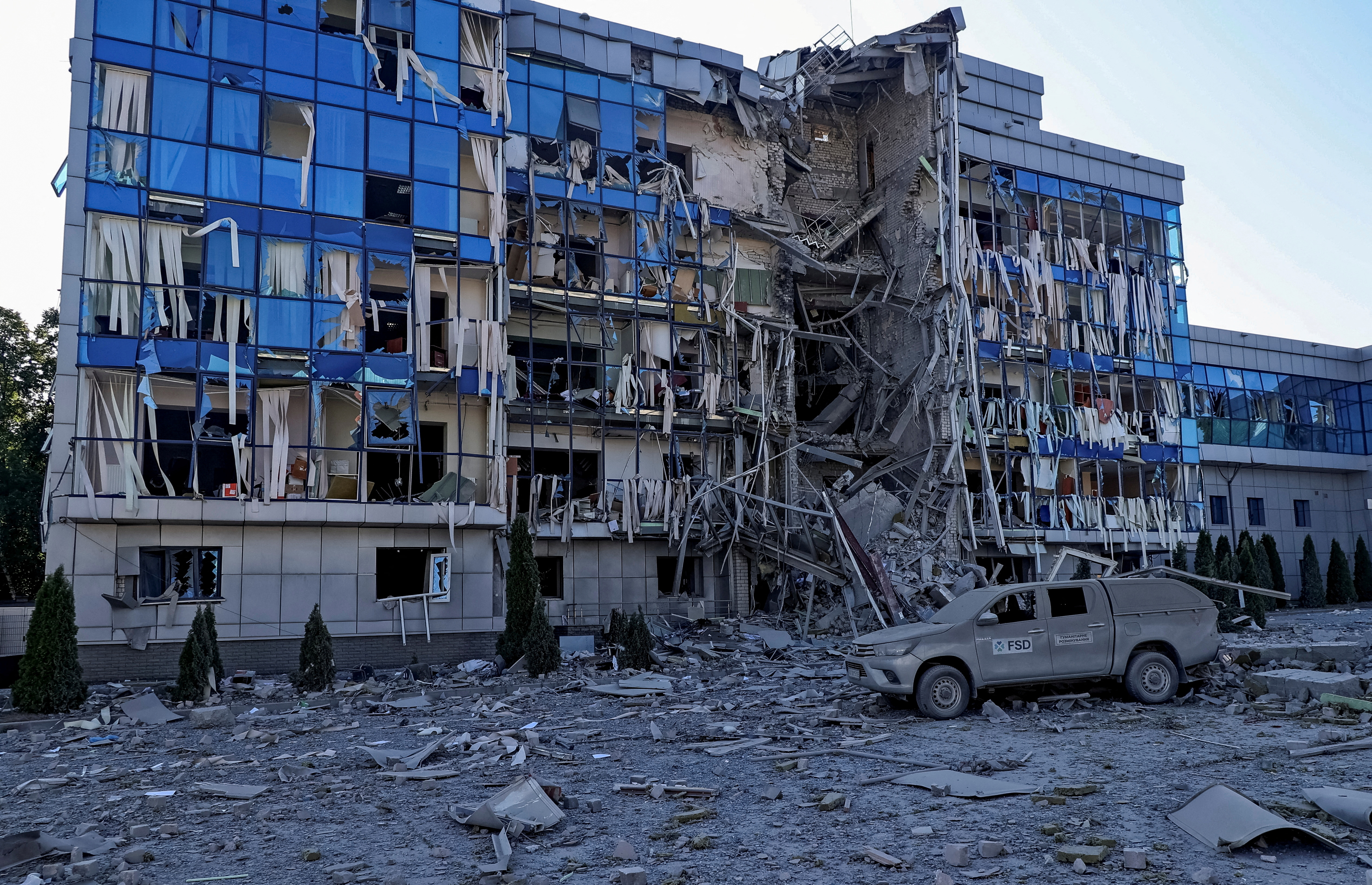 Aftermath of a Russian missile attack in Kharkiv