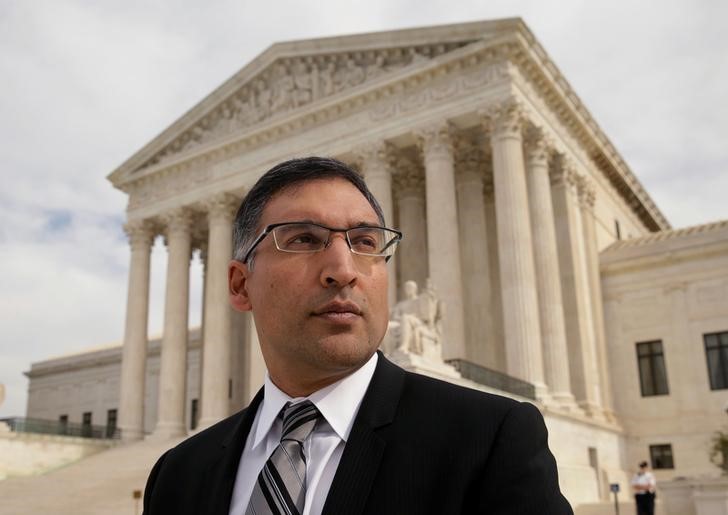 Attorney Katyal is seen in front of the Supreme Court building in Washington