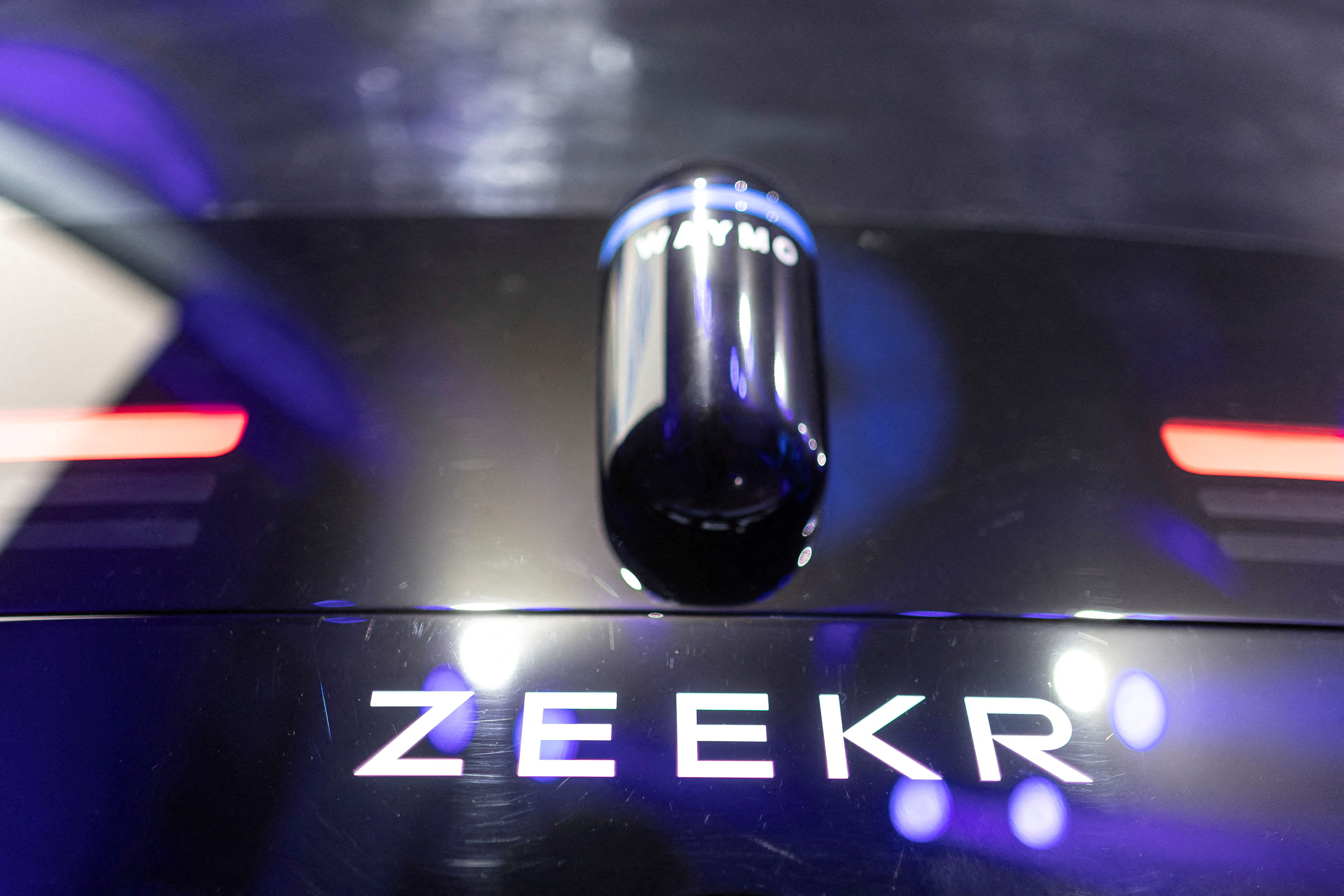 Zeekr, a self-driving ride-sharing vehicle by Waymo presented at the Los Angeles Auto Show