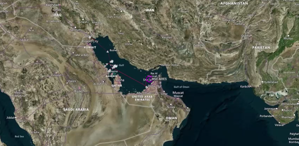 Iran seizes cargo ship in Strait of Hormuz, Iranian media says