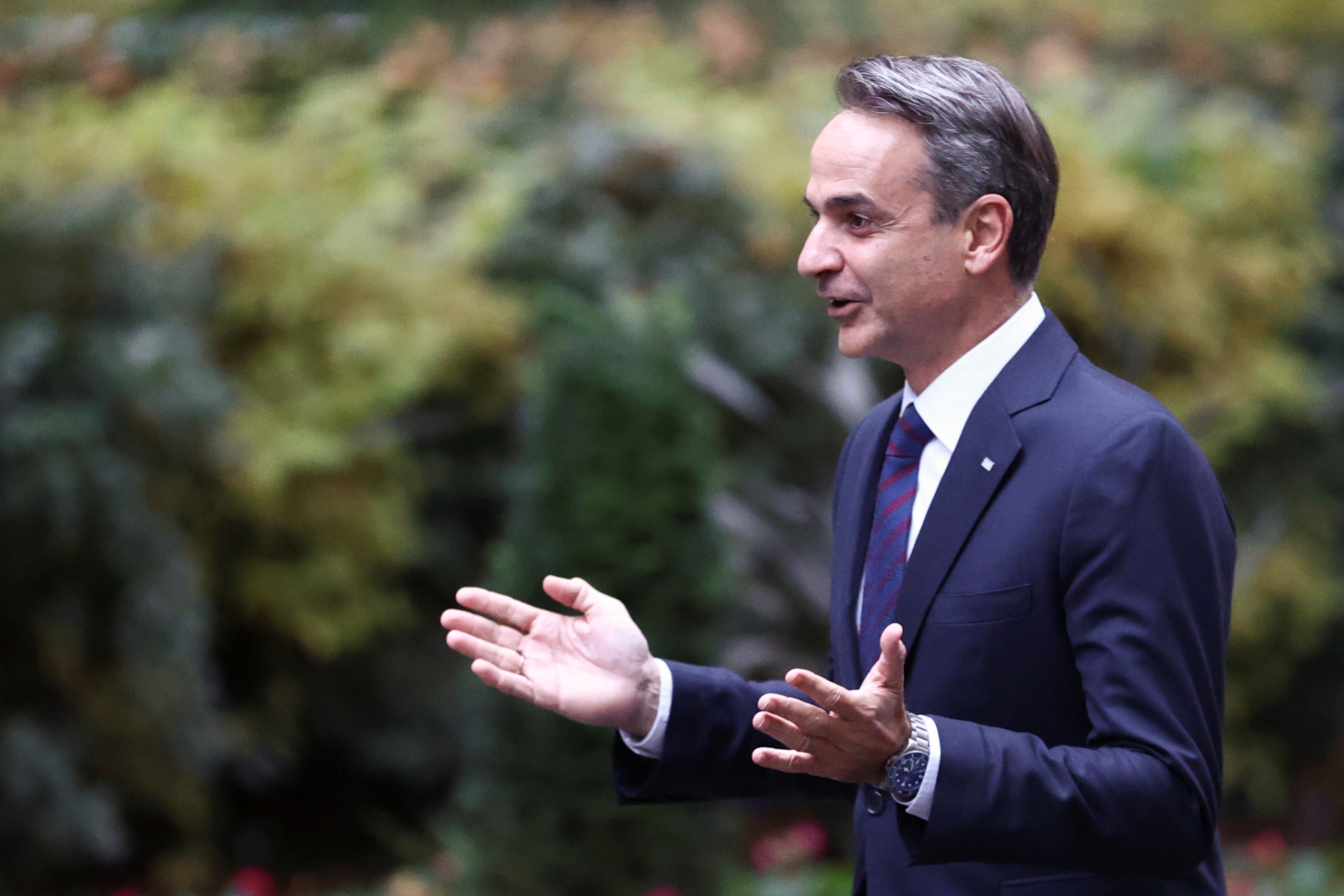 Britain's PM Johnson meets with Greece's PM Mitsotakis in London