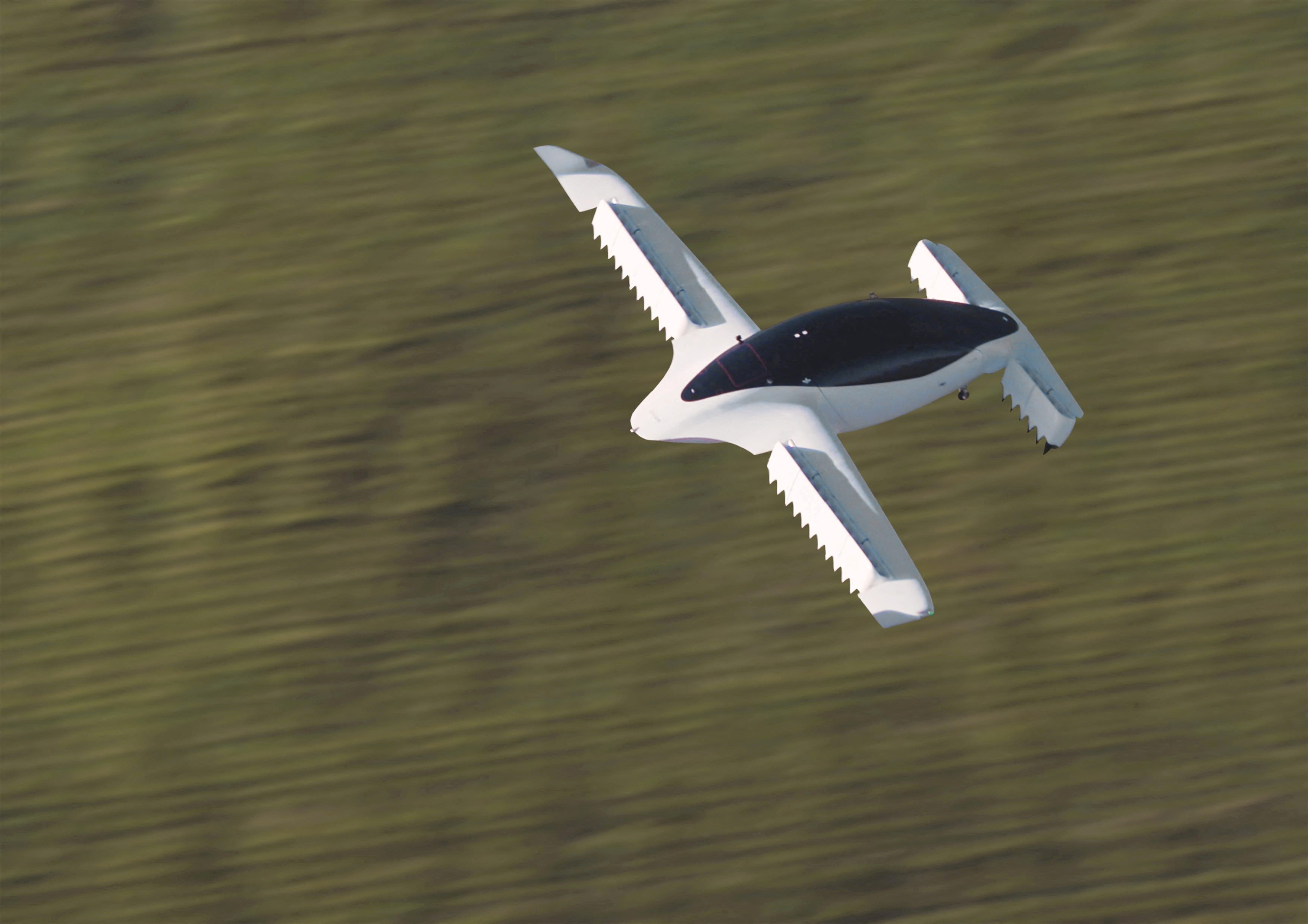 A handout picture from Munich flying taxi startup Lilium shows its five-seater prototype