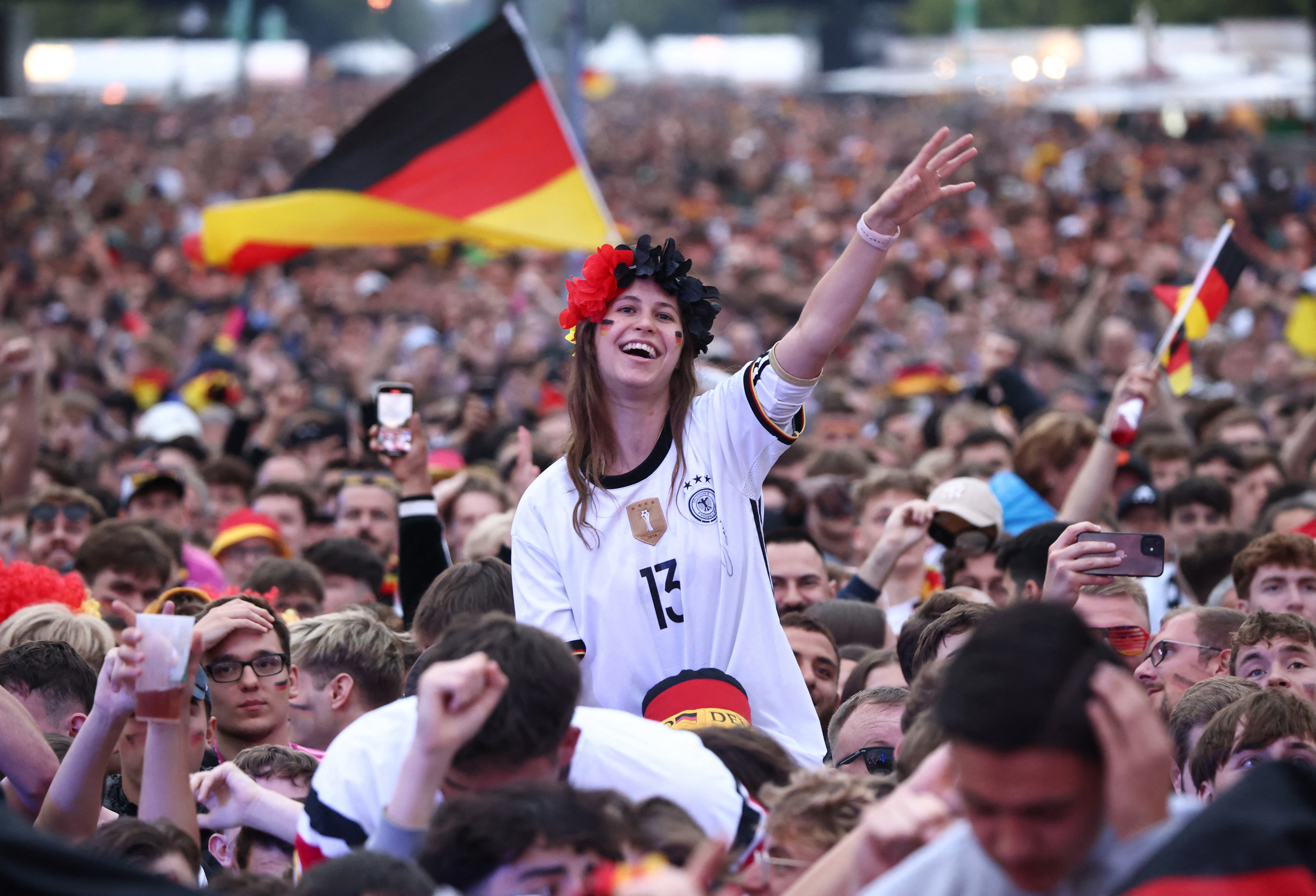 Euro 2024 - Fans in Berlin gather at a fan zone to watch Germany v Scotland