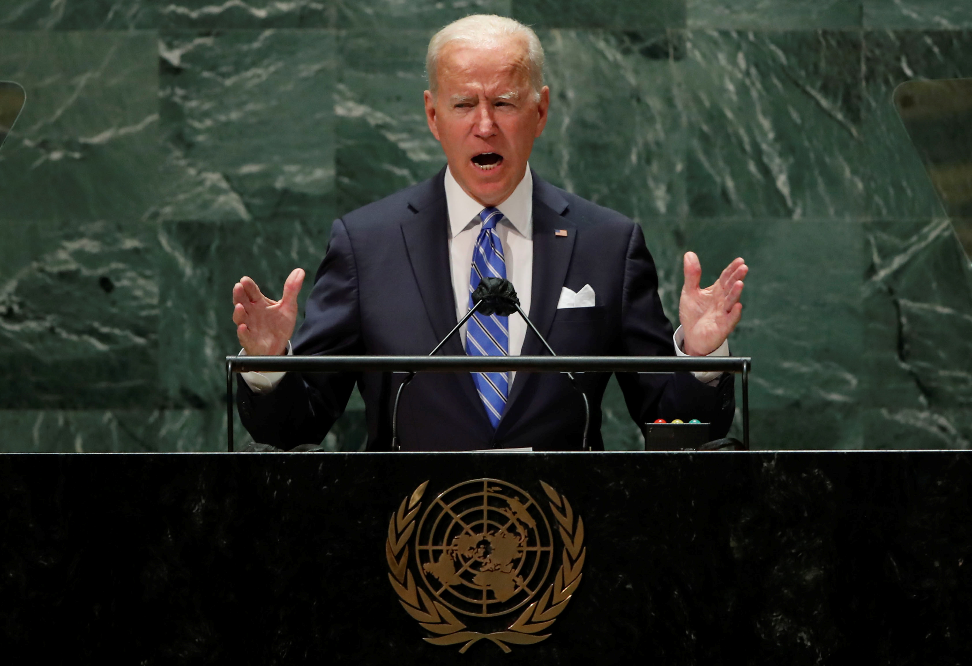 U.S. President Joe Biden addresses the 76th Session of the U.N. General Assembly in New York City