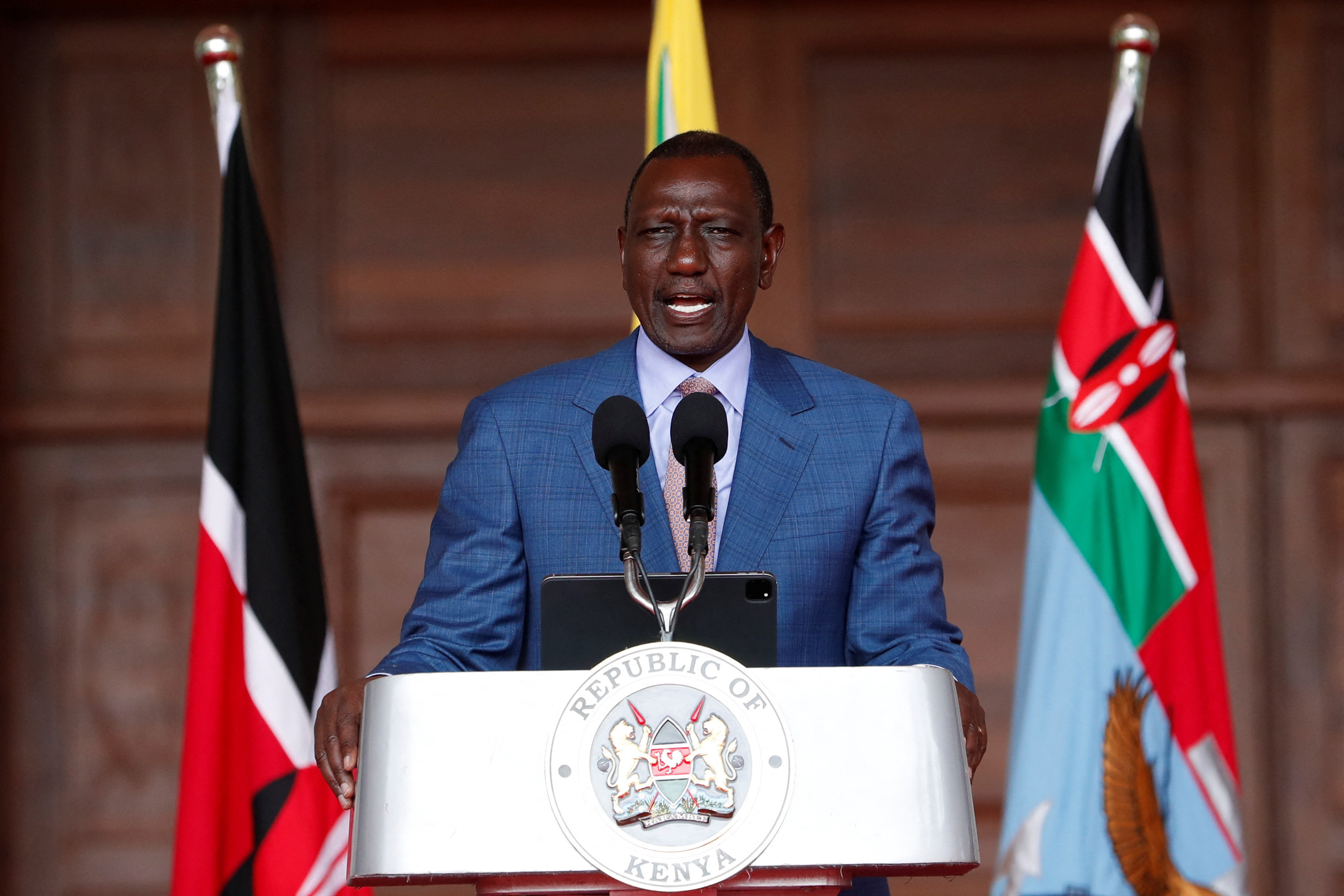 Kenya's President Ruto addresses the nation to announce new Cabinet Secretaries in Nairobi