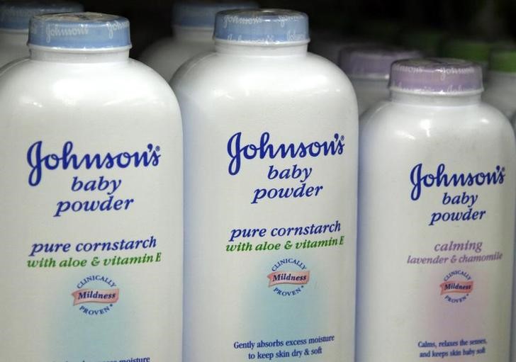 Products made by Johnson & Johnson for sale on a store shelf in Westminster