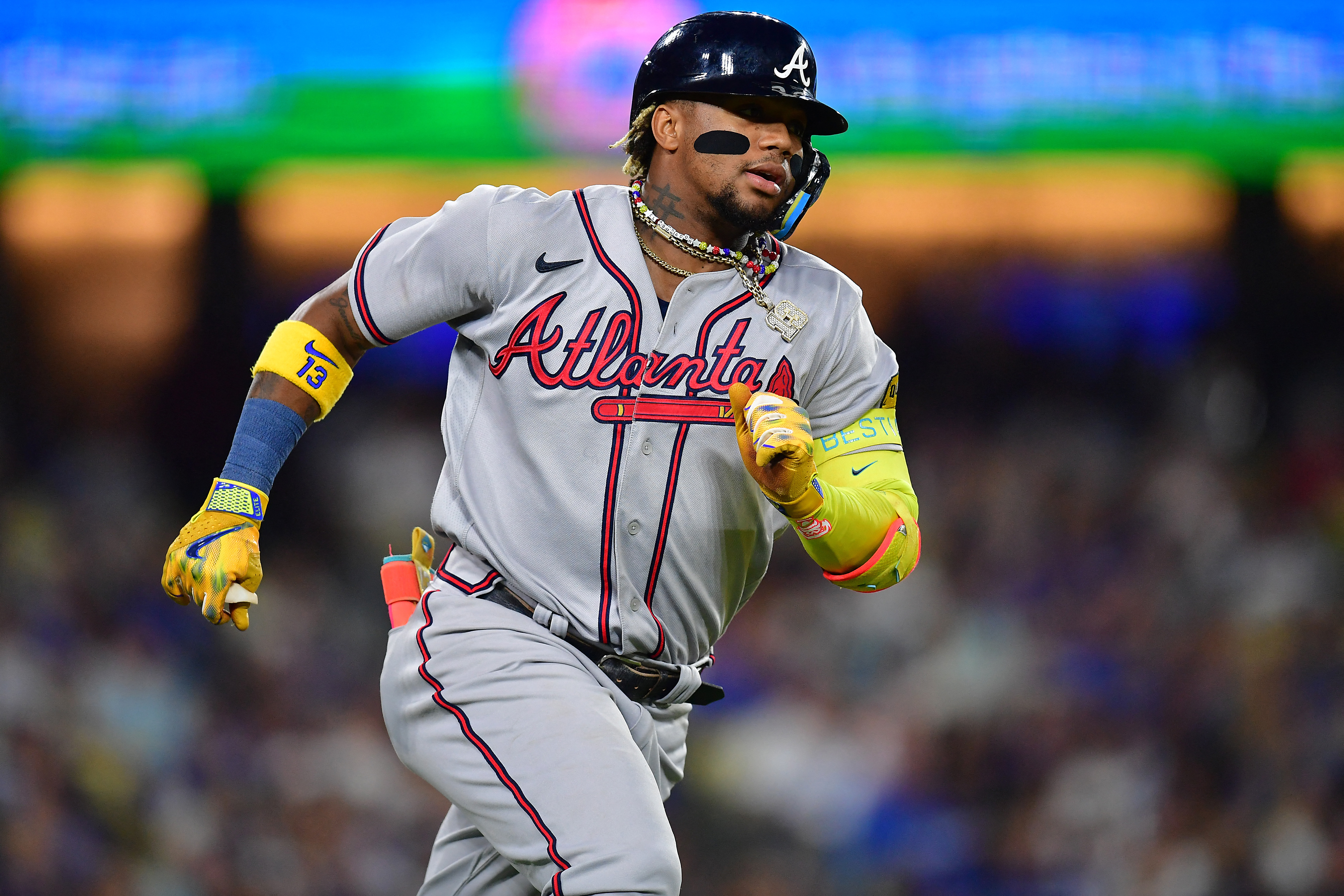 Ronald Acuña Jr. first 30-60 player as Braves beat Dodgers - Los Angeles  Times